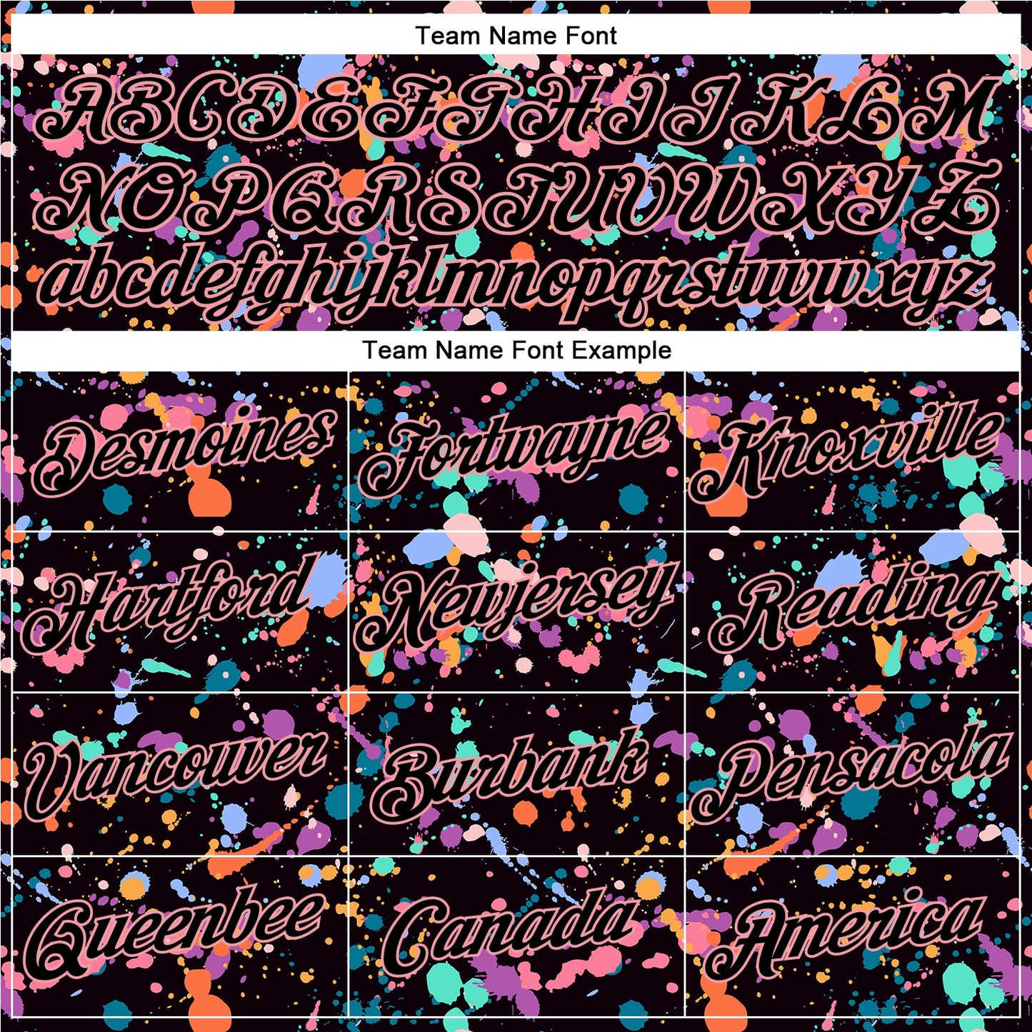 Custom Graffiti Pattern Black-Medium Pink 3D Expressive Splatter Performance T-Shirt view 4