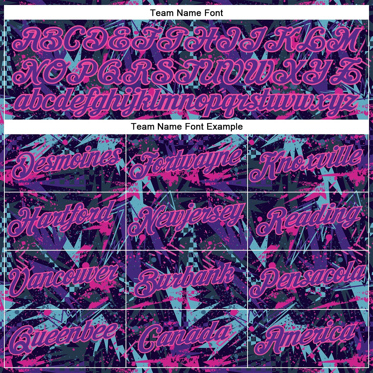 Custom Graffiti Pattern Purple-Pink 3D Creative Geometric Figures And Dots Performance T-Shirt view 3