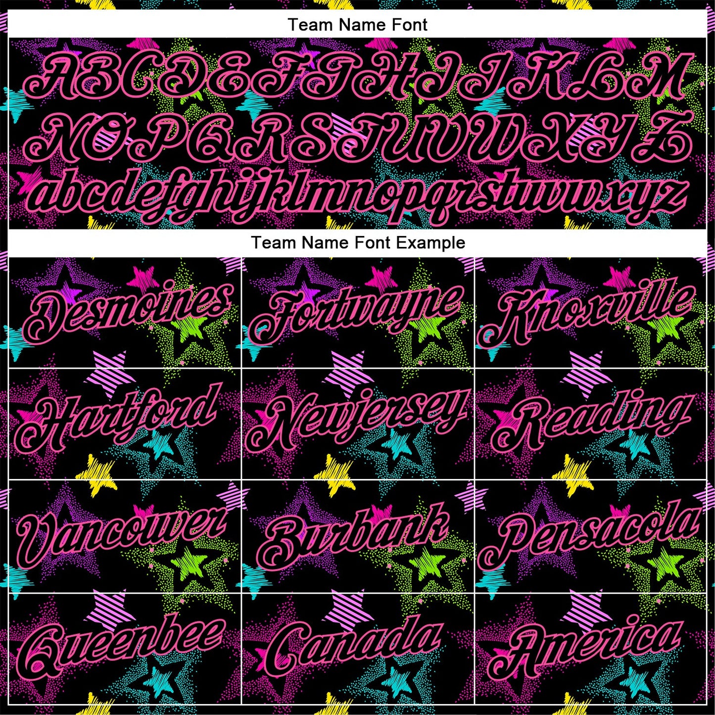 Custom Graffiti Pattern Black-Pink 3D Creative Colorful Stars Performance T-Shirt view 3
