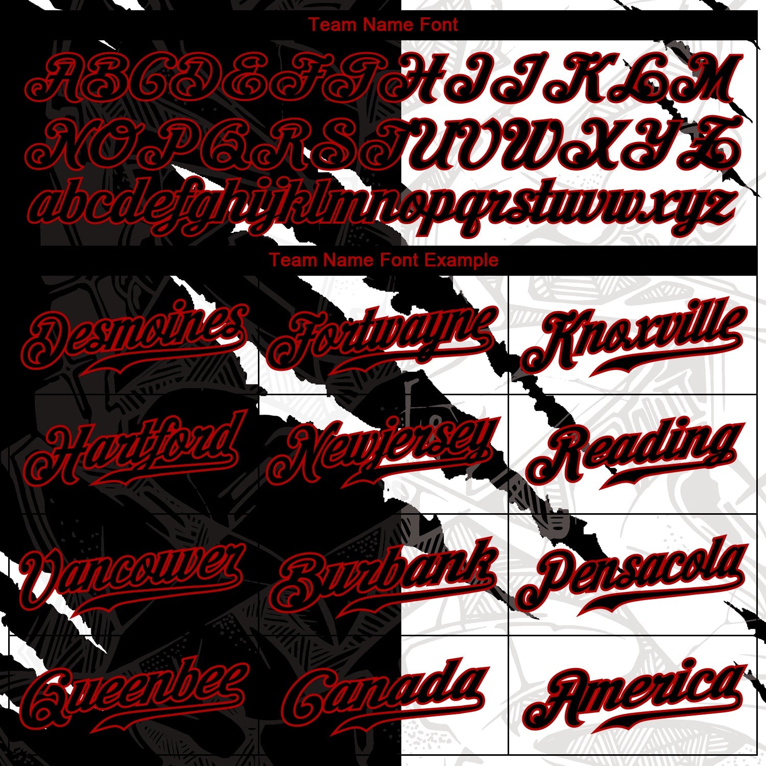 Custom Graffiti Pattern Red-Black 3D Scratch Authentic Baseball Jersey view 4