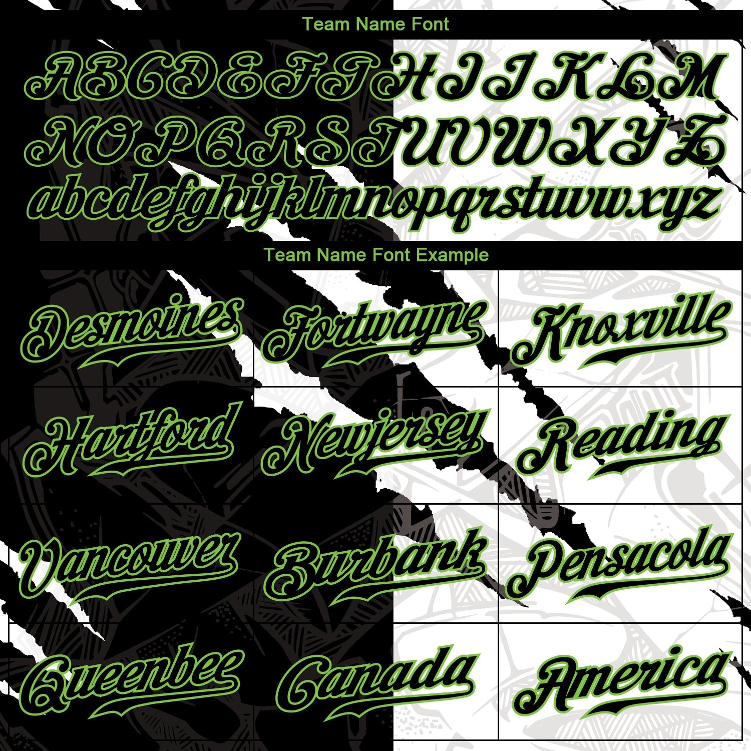 Custom Graffiti Pattern Black-Neon Green 3D Scratch Authentic Baseball Jersey view 4