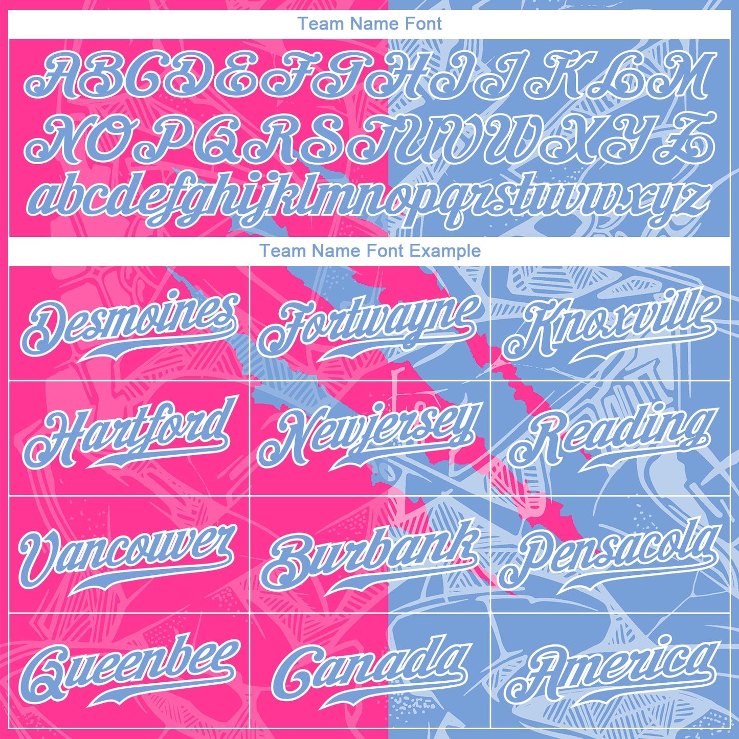 Custom Graffiti Pattern Light Blue-Pink 3D Scratch Authentic Baseball Jersey view 4