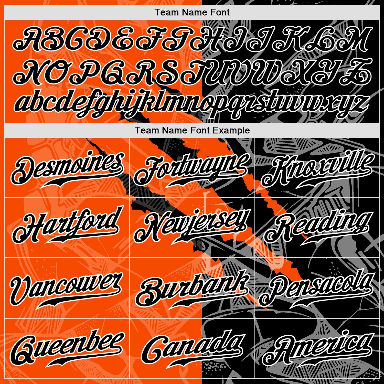 Custom Graffiti Pattern Black-Orange 3D Scratch Authentic Baseball Jersey view 4