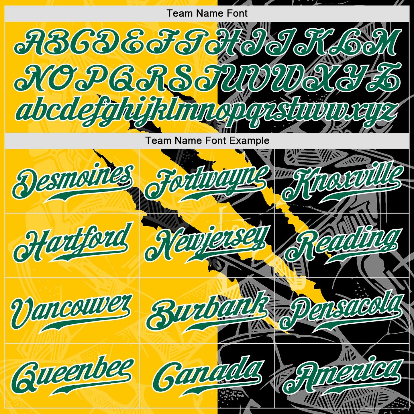 Custom Graffiti Pattern Kelly Green Yellow-Black 3D Scratch Authentic Baseball Jersey view 4