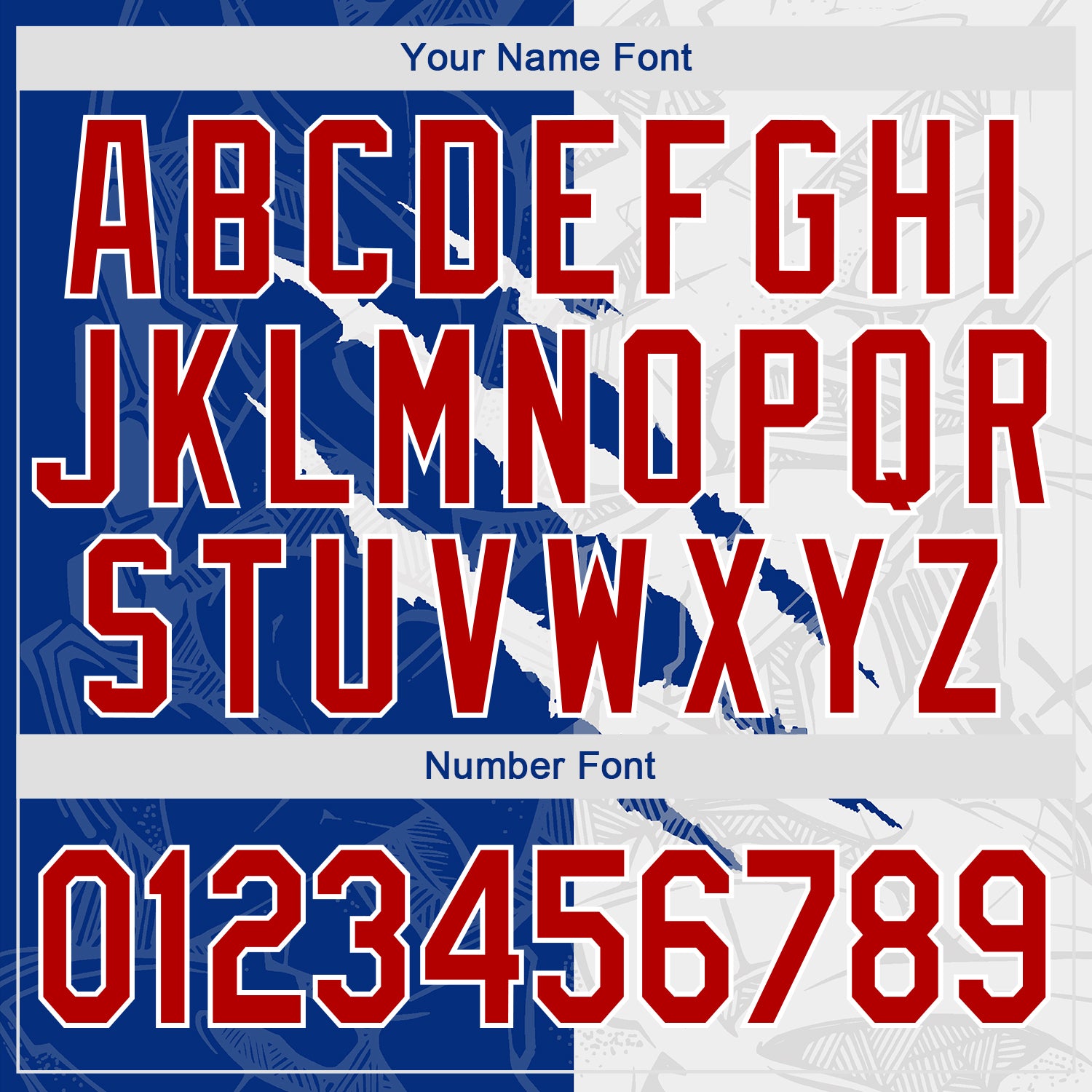 Custom Graffiti Pattern Red-Royal 3D Scratch Authentic Baseball Jersey view 5