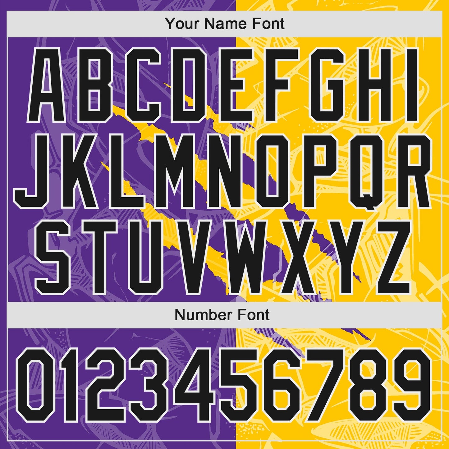Custom Graffiti Pattern Black Yellow-Purple 3D Scratch Authentic Baseball Jersey view 5