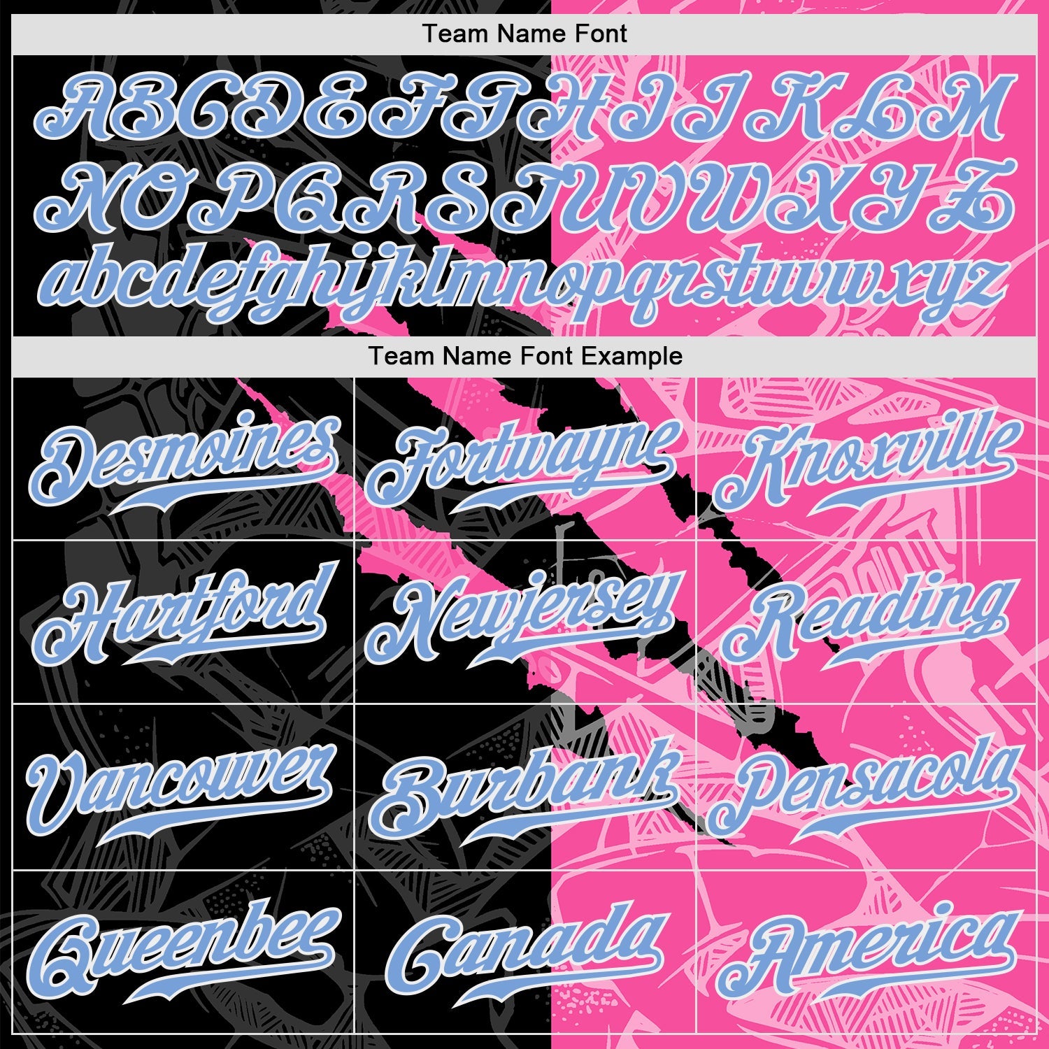 Custom Graffiti Pattern Light Blue Pink-Black 3D Scratch Authentic Baseball Jersey view 4