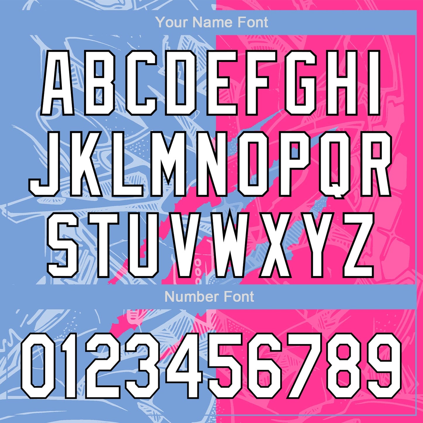 Custom Graffiti Pattern White Pink Light Blue-Black 3D Scratch Authentic Baseball Jersey view 5