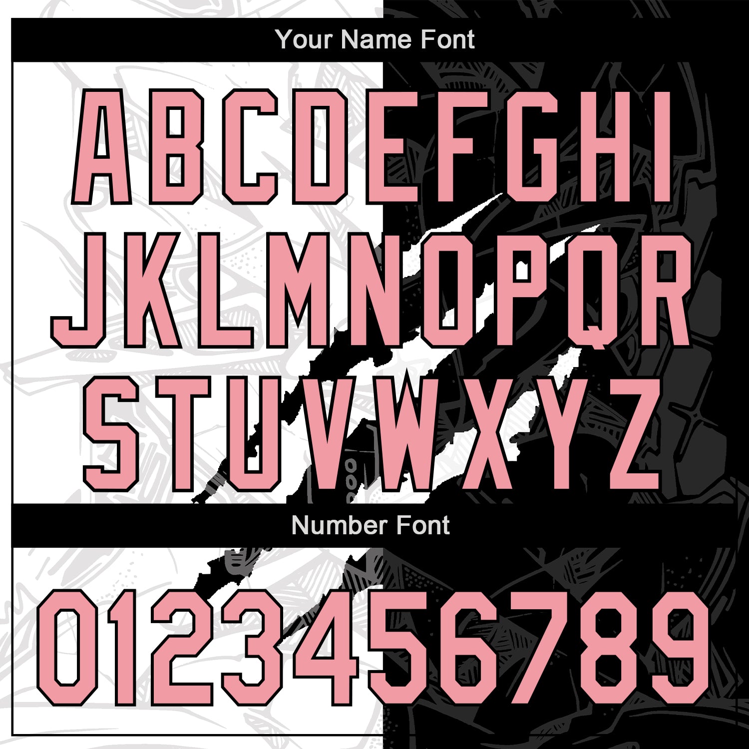 Custom Graffiti Pattern Medium Pink-Black 3D Scratch Authentic Baseball Jersey view 5