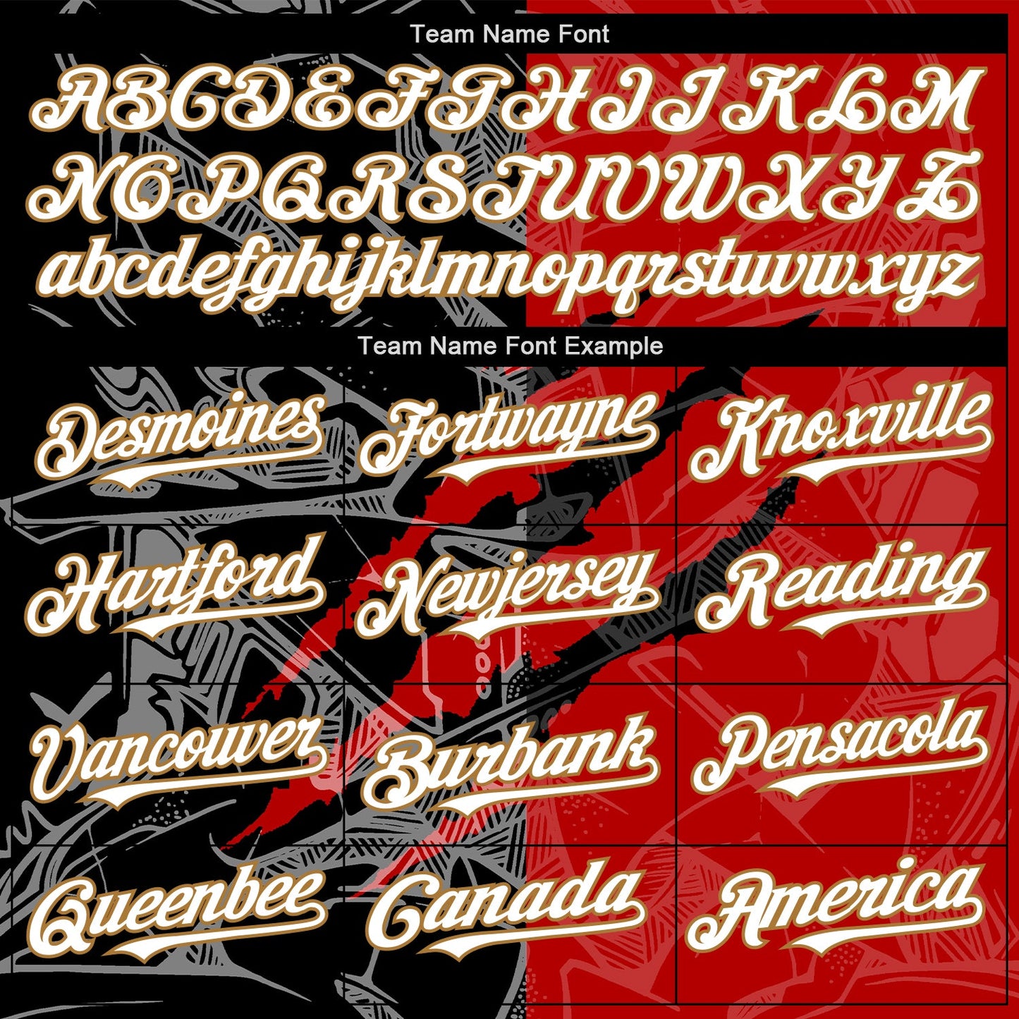 Custom Graffiti Pattern White Red Black-Old Gold 3D Scratch Authentic Baseball Jersey view 5