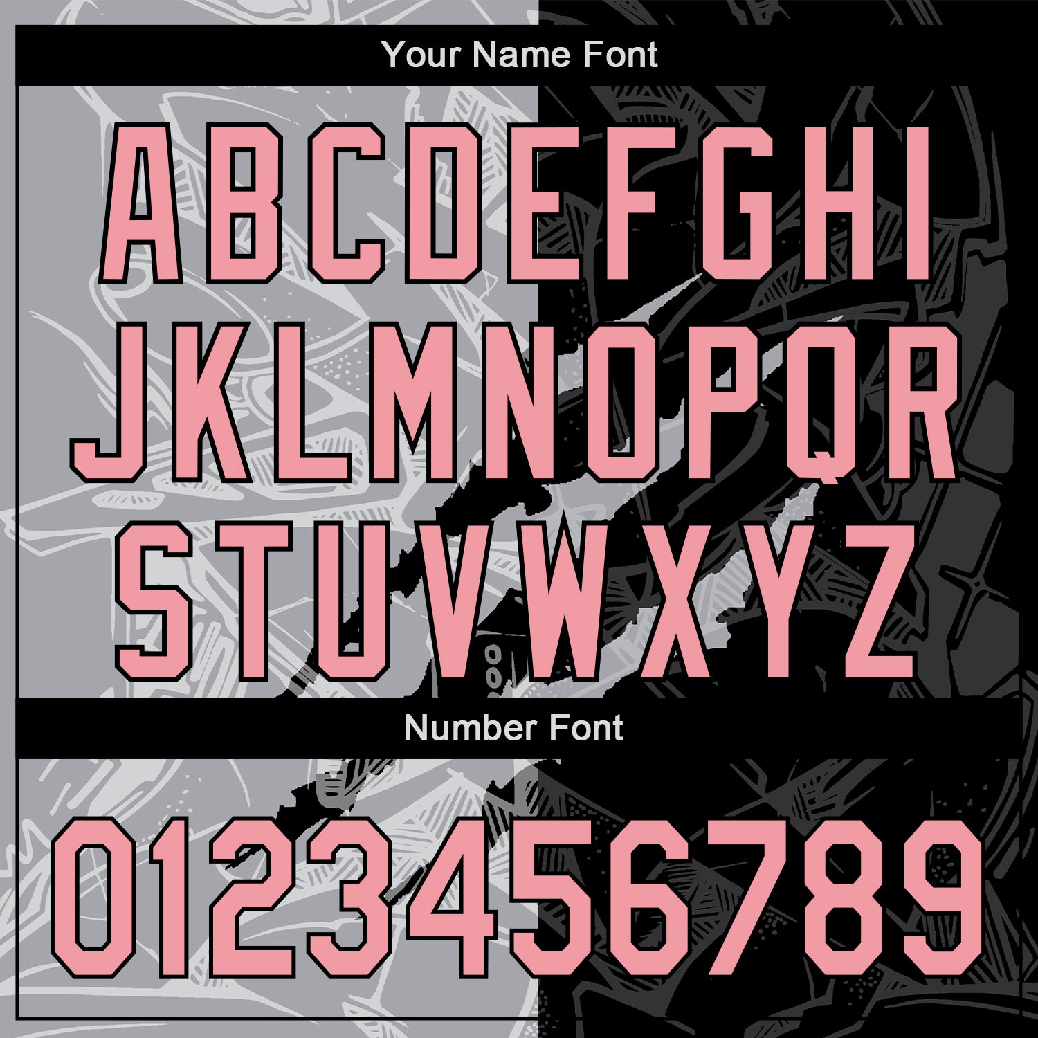 Custom Graffiti Pattern Medium Pink Black-Gray 3D Scratch Authentic Baseball Jersey view 5
