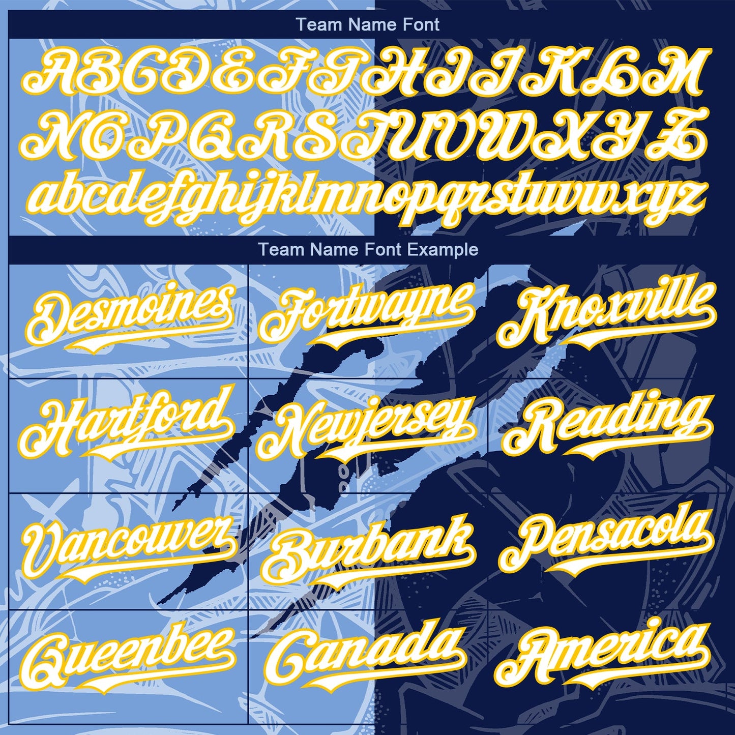 Custom Graffiti Pattern White Navy Light Blue-Yellow 3D Scratch Authentic Baseball Jersey view 4