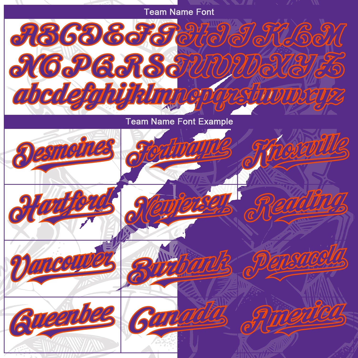 Custom Graffiti Pattern Purple-Orange 3D Scratch Authentic Baseball Jersey view 4