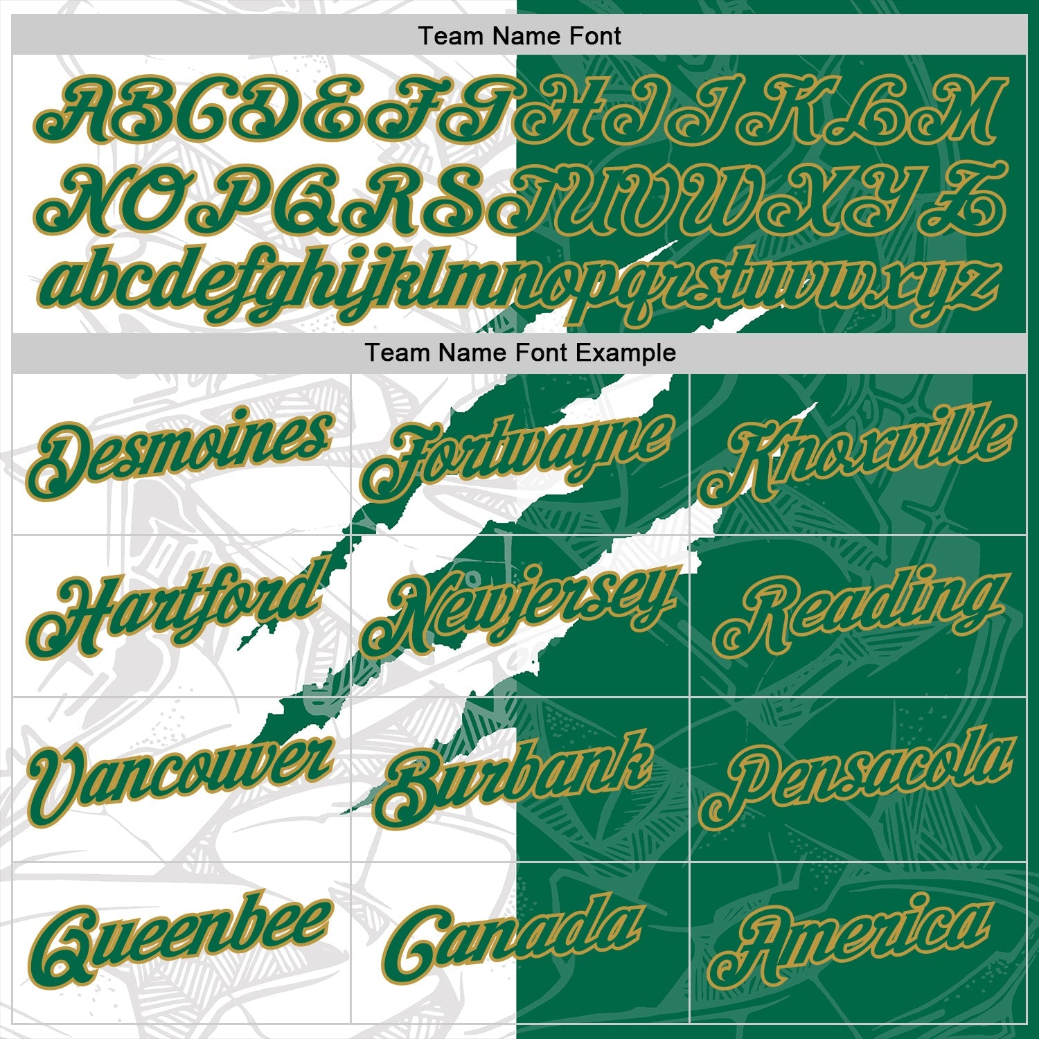 Custom Graffiti Pattern Kelly Green-Old Gold Scratch 3D Performance T-Shirt view 3