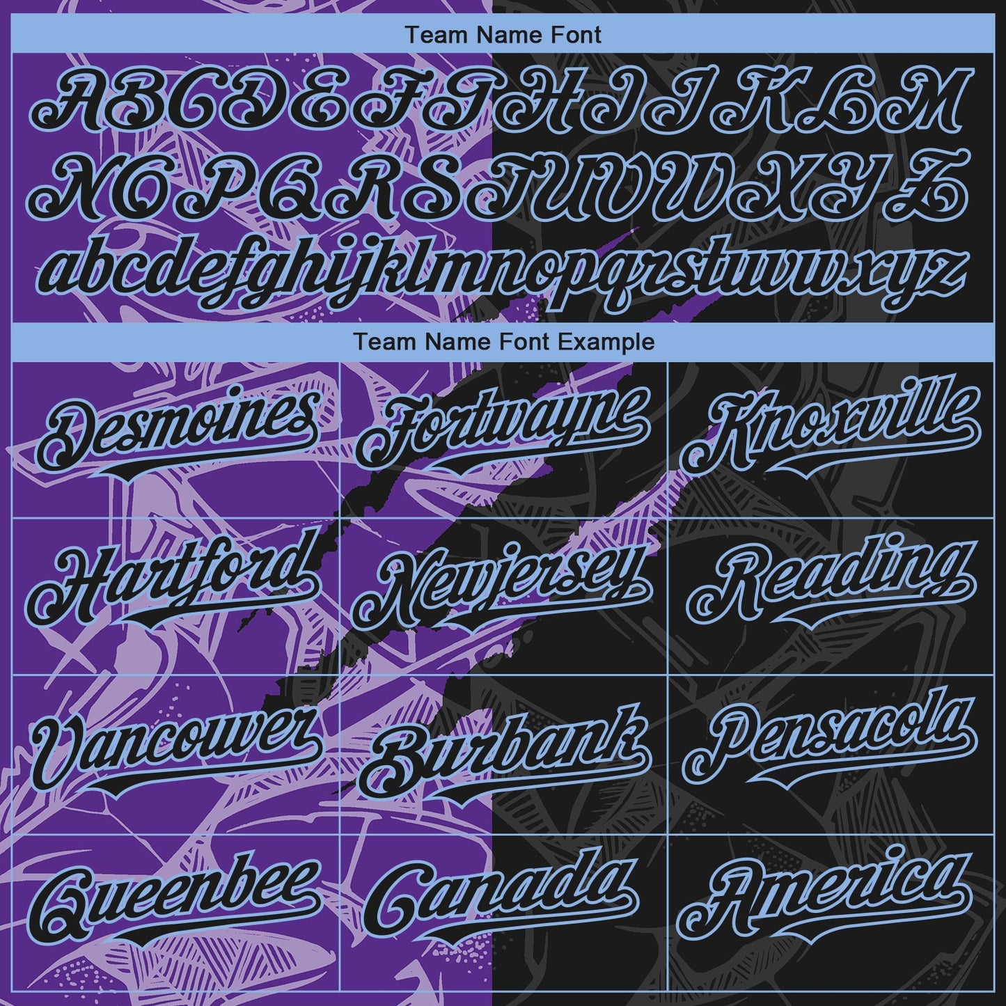 Custom Stitched Graffiti Pattern Black Purple-Light Blue 3D Scratch Sports Pullover Sweatshirt Hoodie view 3