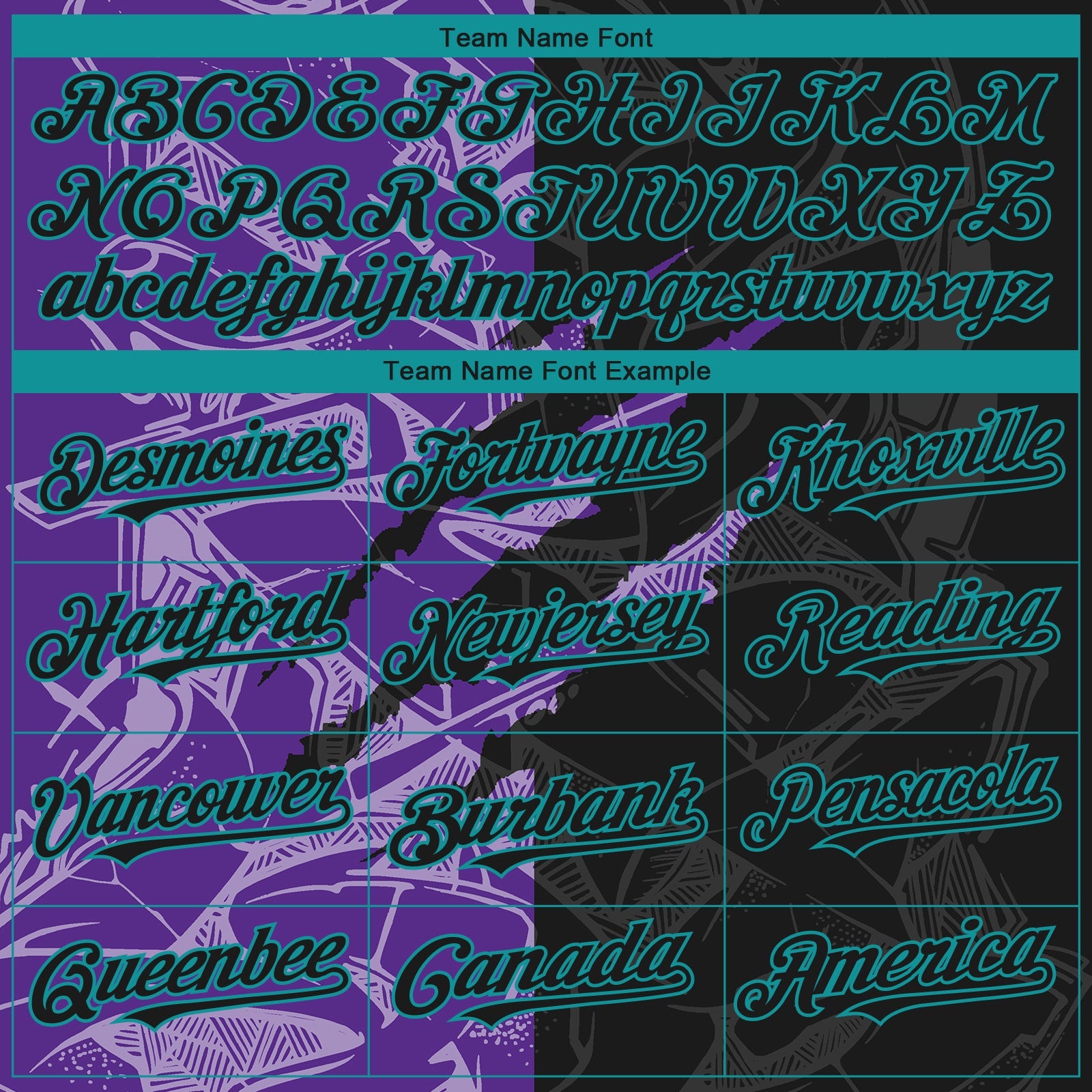 Custom Stitched Graffiti Pattern Black Purple-Teal 3D Scratch Sports Pullover Sweatshirt Hoodie view 3
