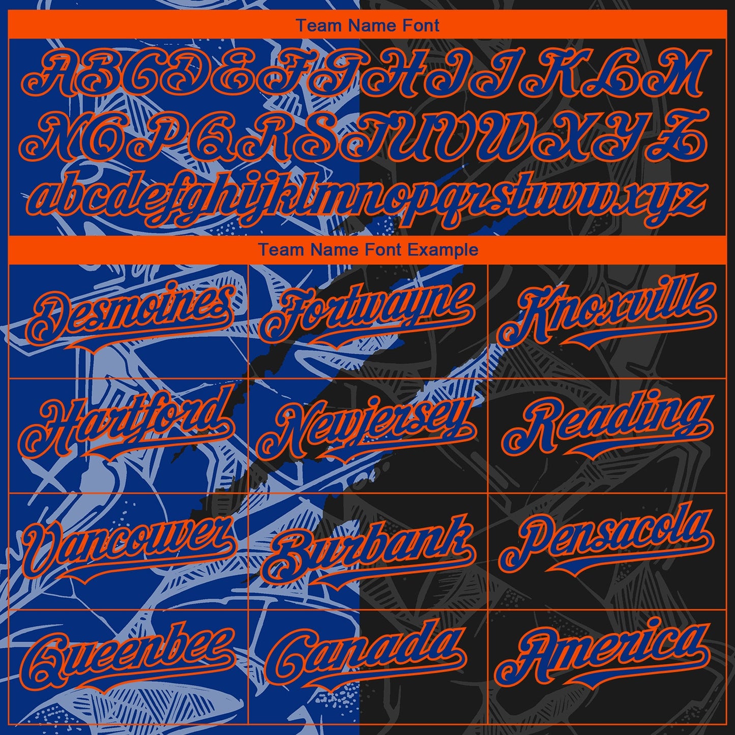 Custom Stitched Graffiti Pattern Black Royal-Orange 3D Scratch Sports Pullover Sweatshirt Hoodie view 3