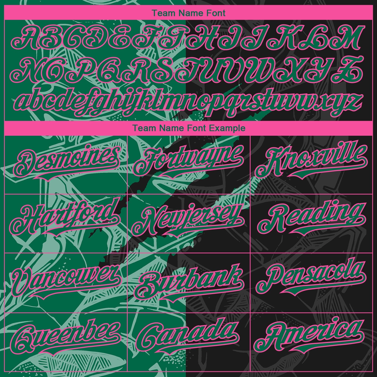 Custom Stitched Graffiti Pattern Black Kelly Green-Pink 3D Scratch Sports Pullover Sweatshirt Hoodie view 3