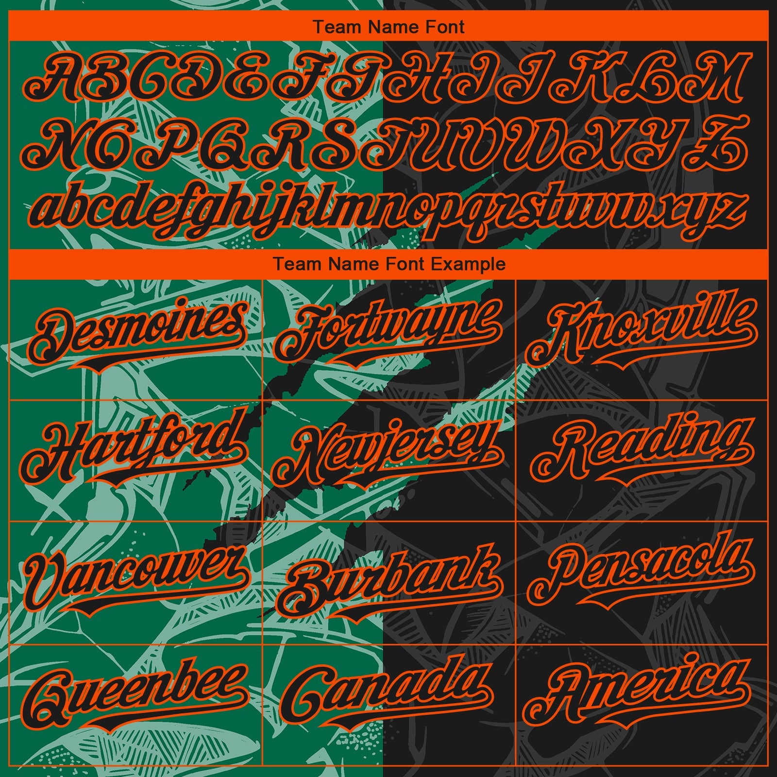 Custom Stitched Graffiti Pattern Black Kelly Green-Orange 3D Scratch Sports Pullover Sweatshirt Hoodie view 3