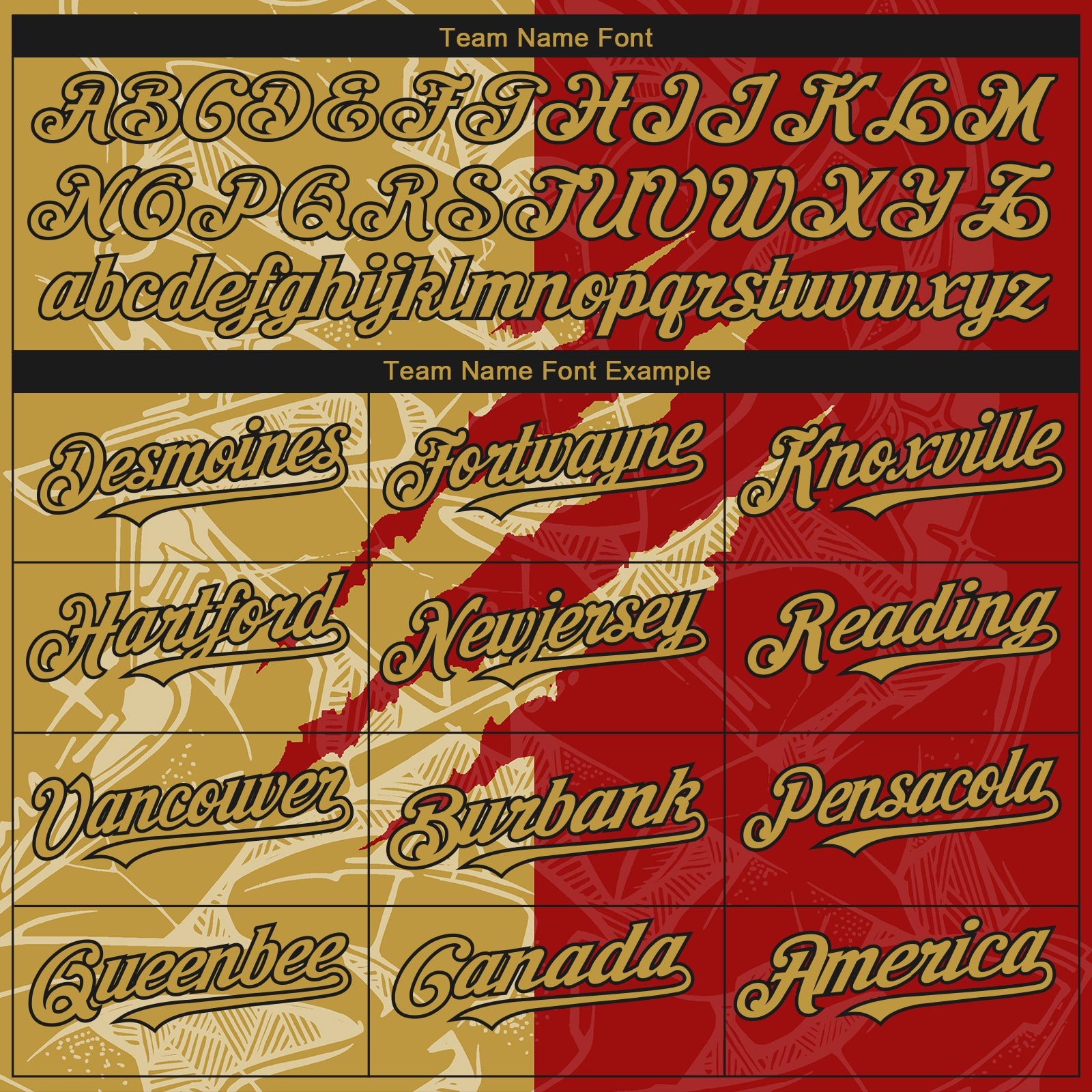 Custom Stitched Graffiti Pattern Old Gold-Red 3D Scratch Sports Pullover Sweatshirt Hoodie view 3