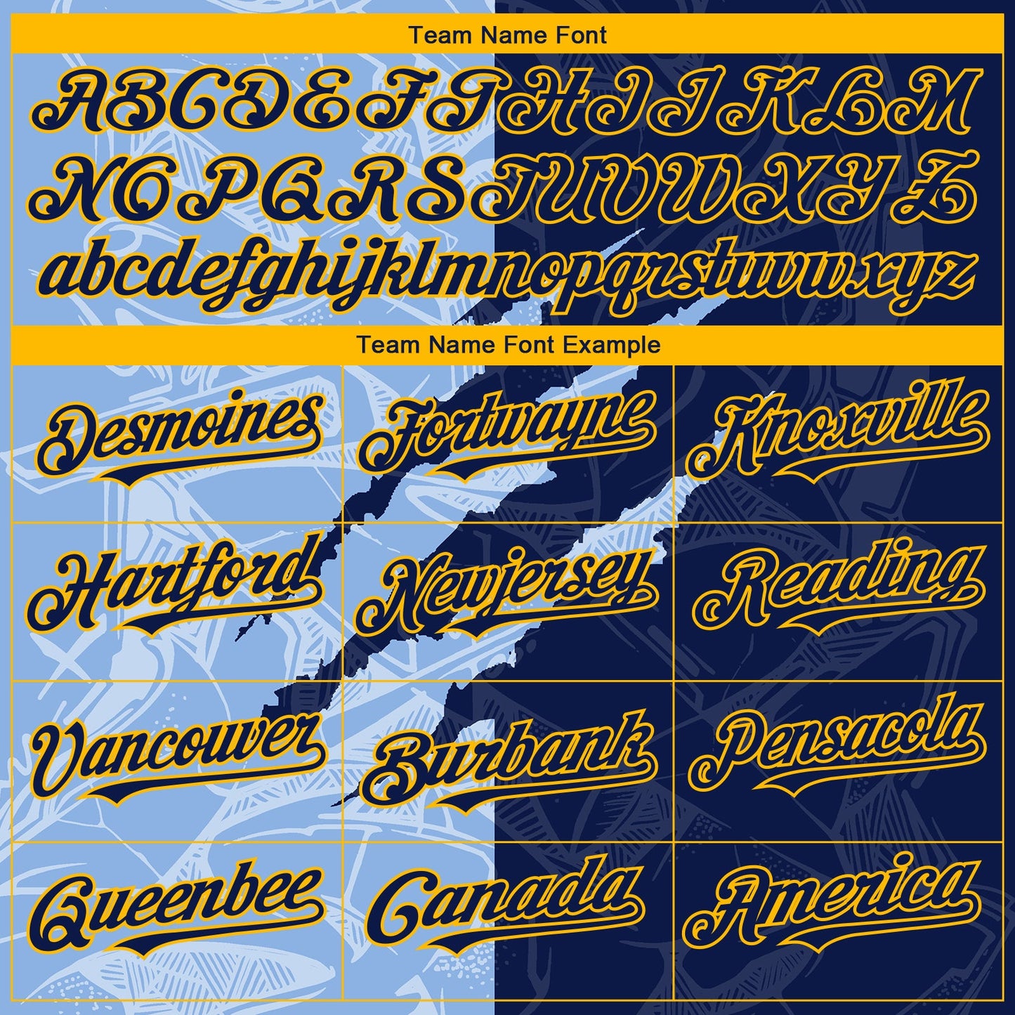 Custom Stitched Graffiti Pattern Navy Light Blue-Gold 3D Scratch Sports Pullover Sweatshirt Hoodie view 3