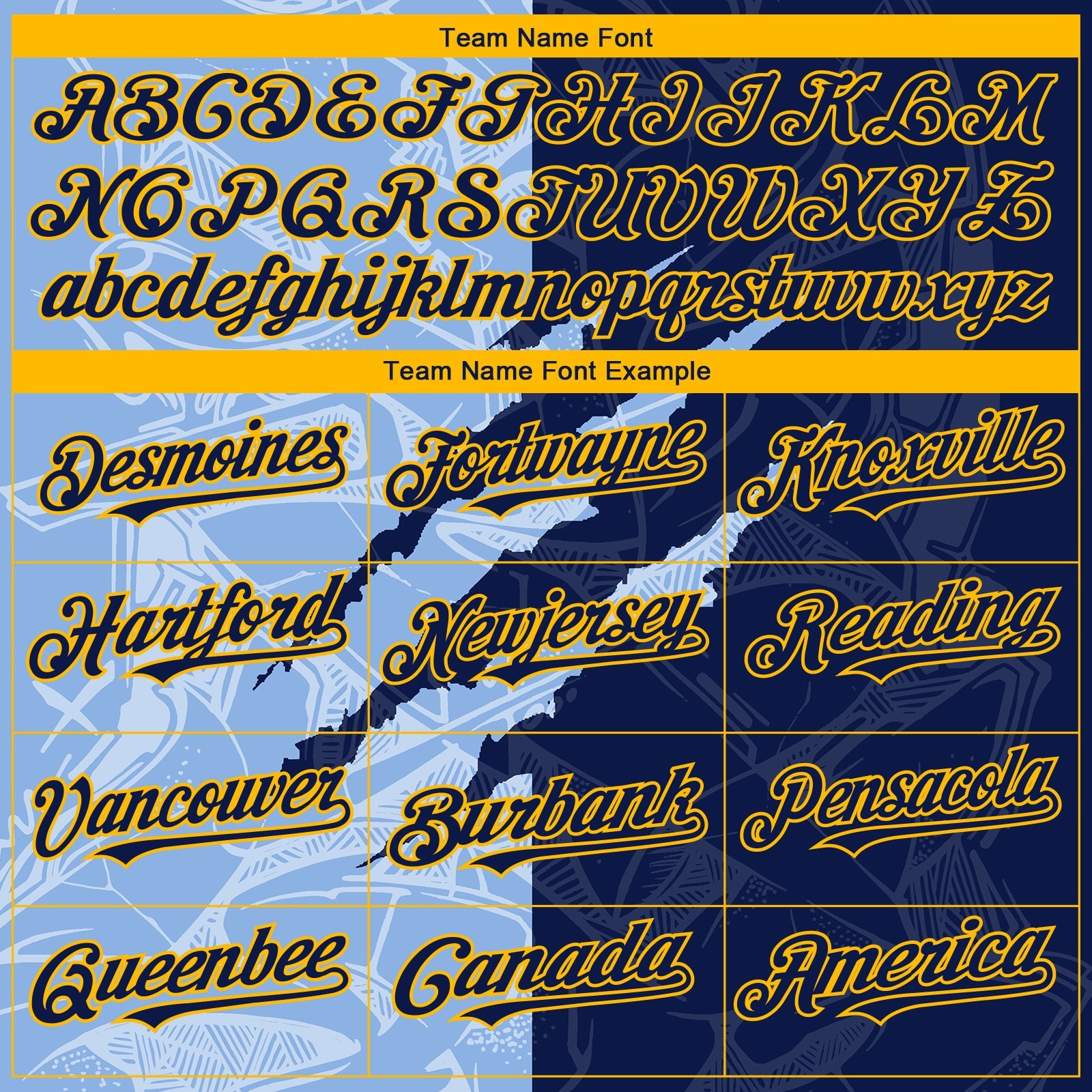Custom Stitched Graffiti Pattern Navy Light Blue-Gold 3D Scratch Sports Pullover Sweatshirt Hoodie view 3