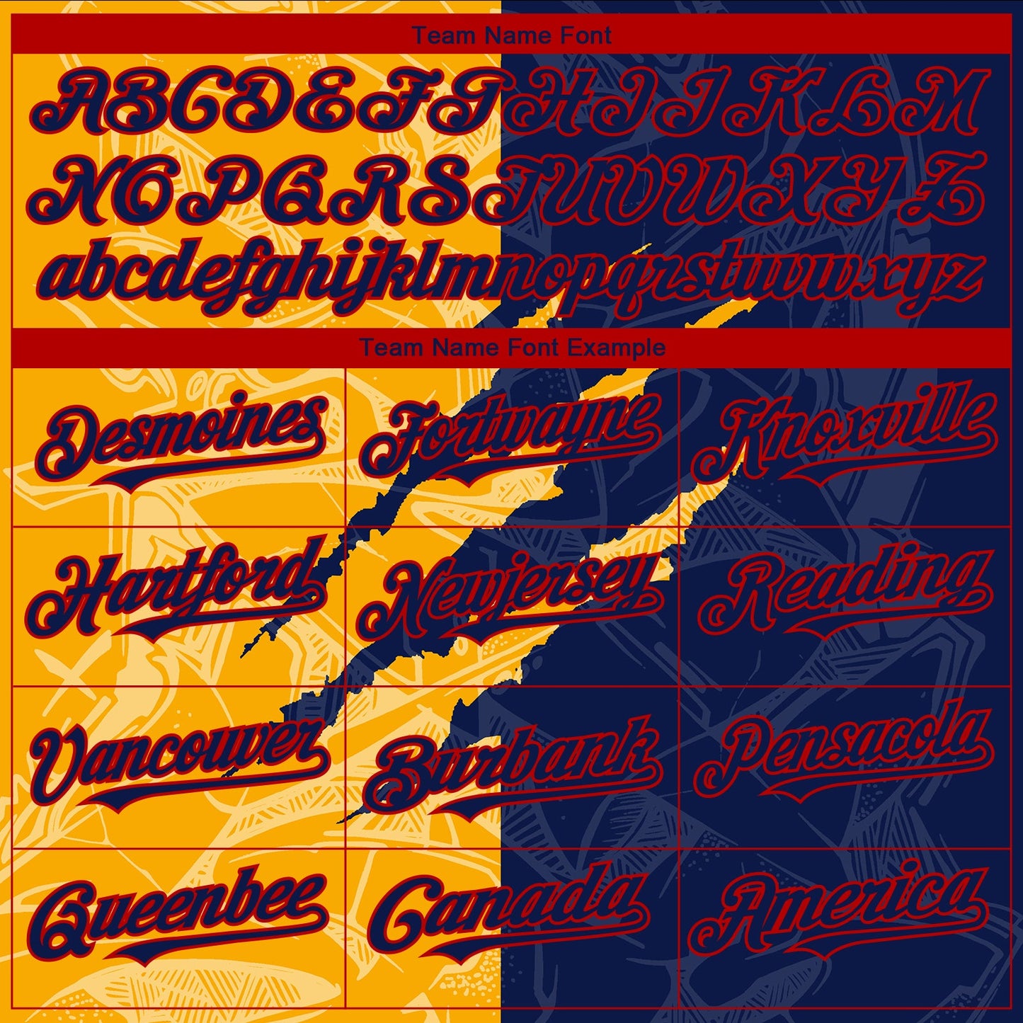 Custom Stitched Graffiti Pattern Navy Gold-Red 3D Scratch Sports Pullover Sweatshirt Hoodie view 3