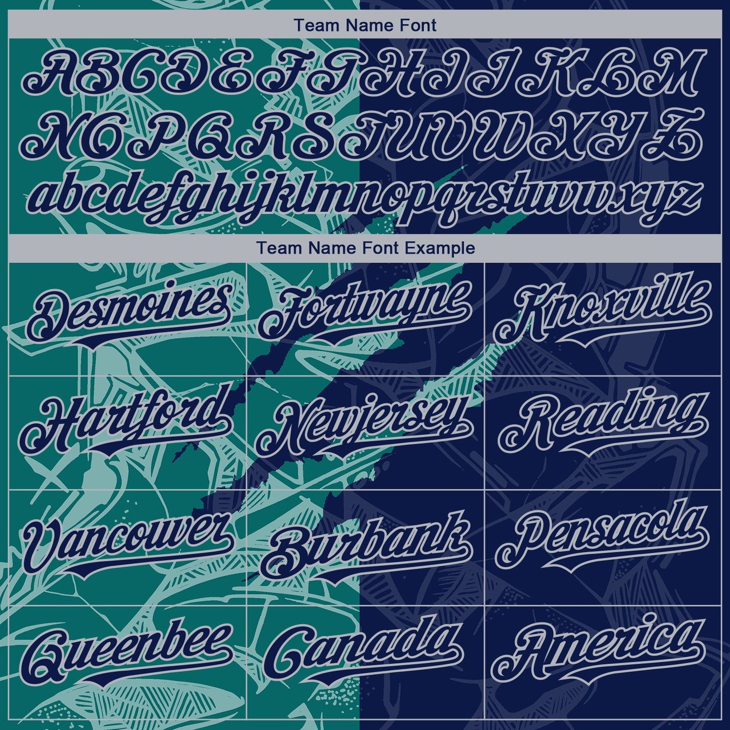 Custom Stitched Graffiti Pattern Navy Teal-Gray 3D Scratch Sports Pullover Sweatshirt Hoodie view 3