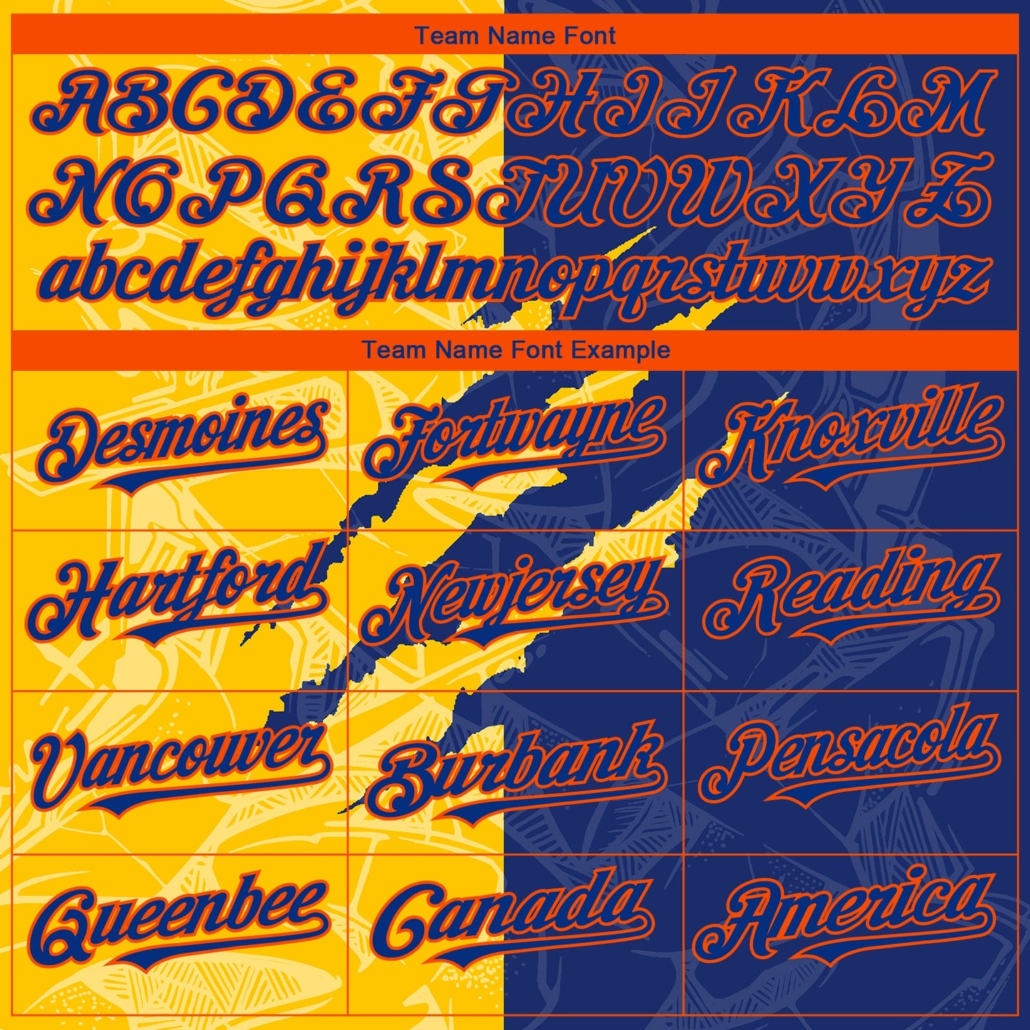 Custom Stitched Graffiti Pattern Royal Yellow-Orange 3D Scratch Sports Pullover Sweatshirt Hoodie view 3