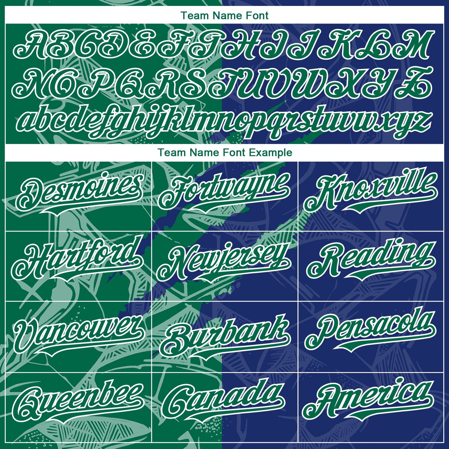 Custom Stitched Graffiti Pattern Kelly Green Royal-White 3D Scratch Sports Pullover Sweatshirt Hoodie view 3