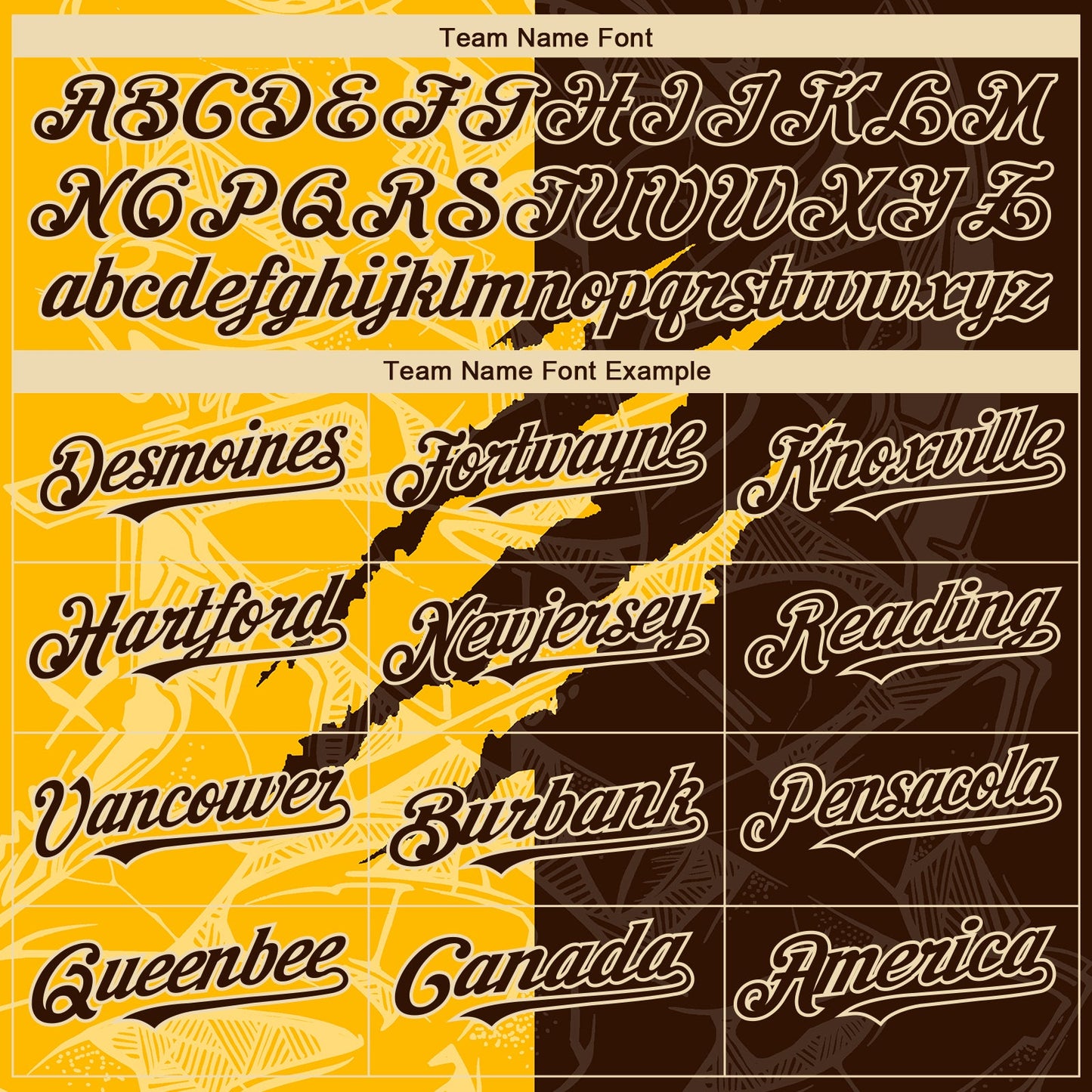 Custom Stitched Graffiti Pattern Brown Gold-Cream 3D Scratch Sports Pullover Sweatshirt Hoodie view 3