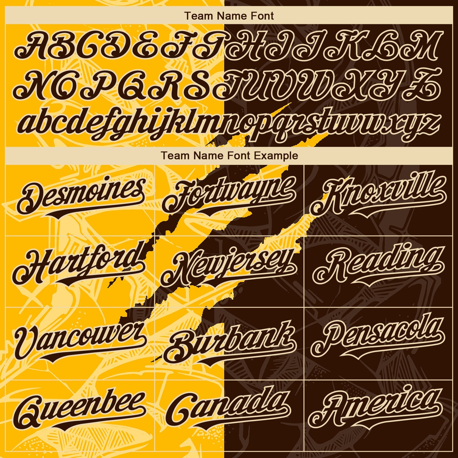 Custom Stitched Graffiti Pattern Brown Gold-Cream 3D Scratch Sports Pullover Sweatshirt Hoodie view 3