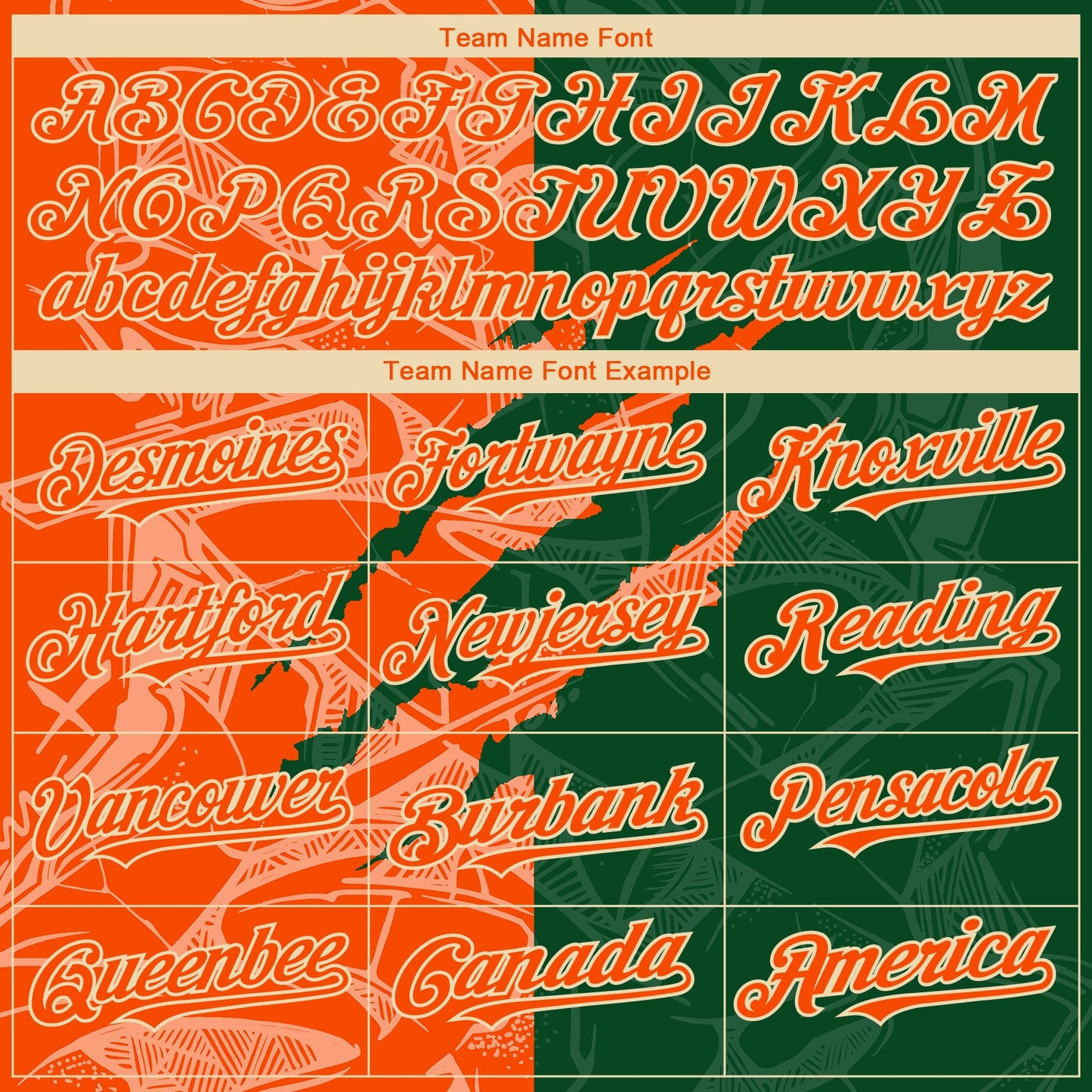 Custom Stitched Graffiti Pattern Orange Green-Cream 3D Scratch Sports Pullover Sweatshirt Hoodie view 3