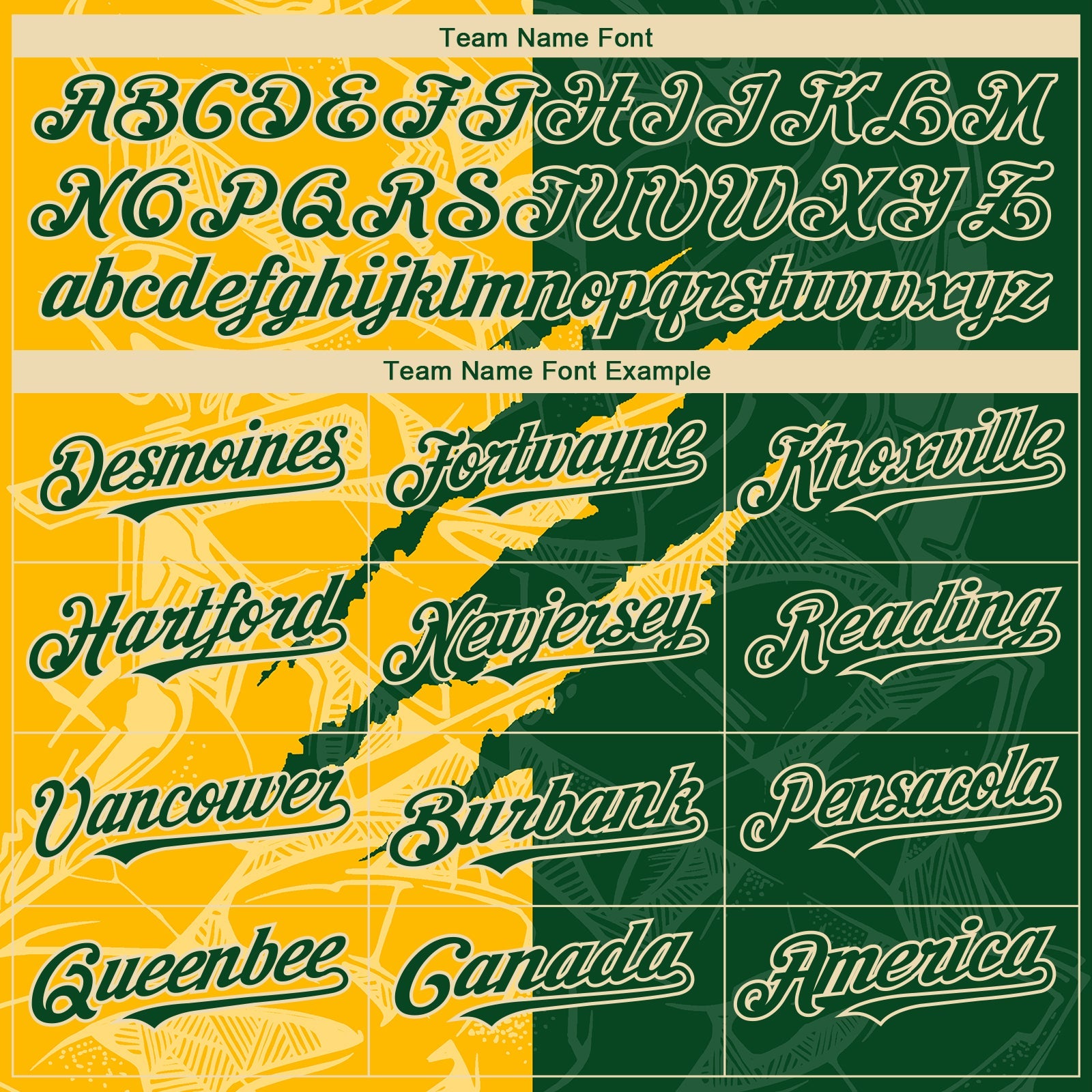 Custom Stitched Graffiti Pattern Green Gold-Cream 3D Scratch Sports Pullover Sweatshirt Hoodie view 3