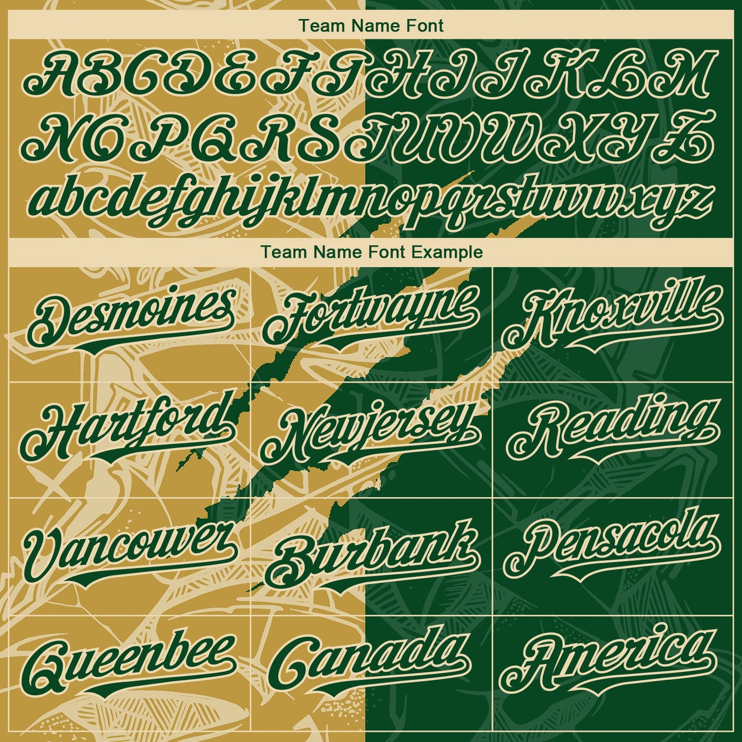 Custom Stitched Graffiti Pattern Green Old Gold-Cream 3D Scratch Sports Pullover Sweatshirt Hoodie view 3