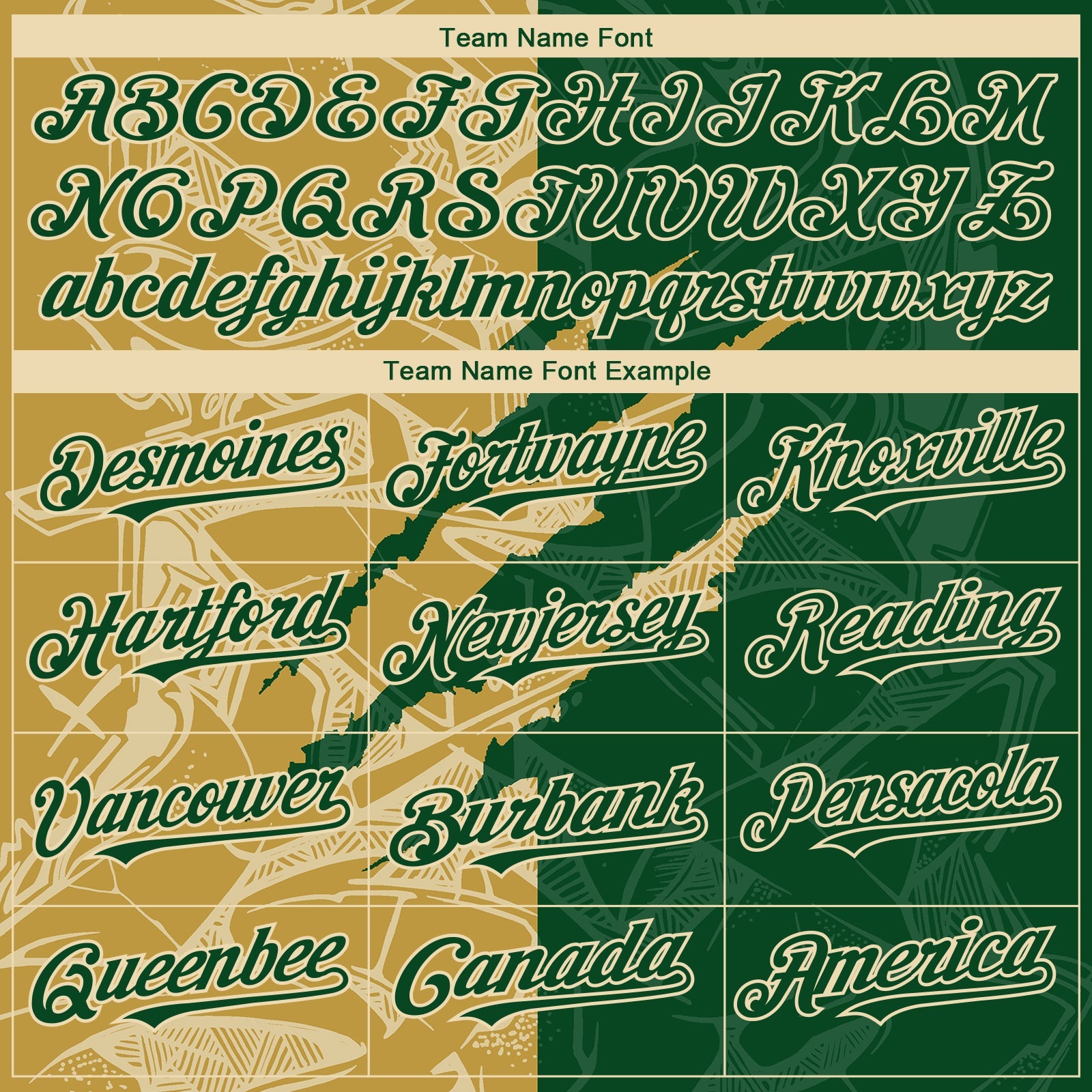 Custom Stitched Graffiti Pattern Green Old Gold-Cream 3D Scratch Sports Pullover Sweatshirt Hoodie view 3