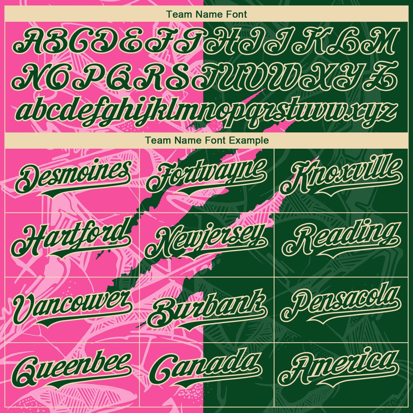 Custom Stitched Graffiti Pattern Green Pink-Cream 3D Scratch Sports Pullover Sweatshirt Hoodie view 3
