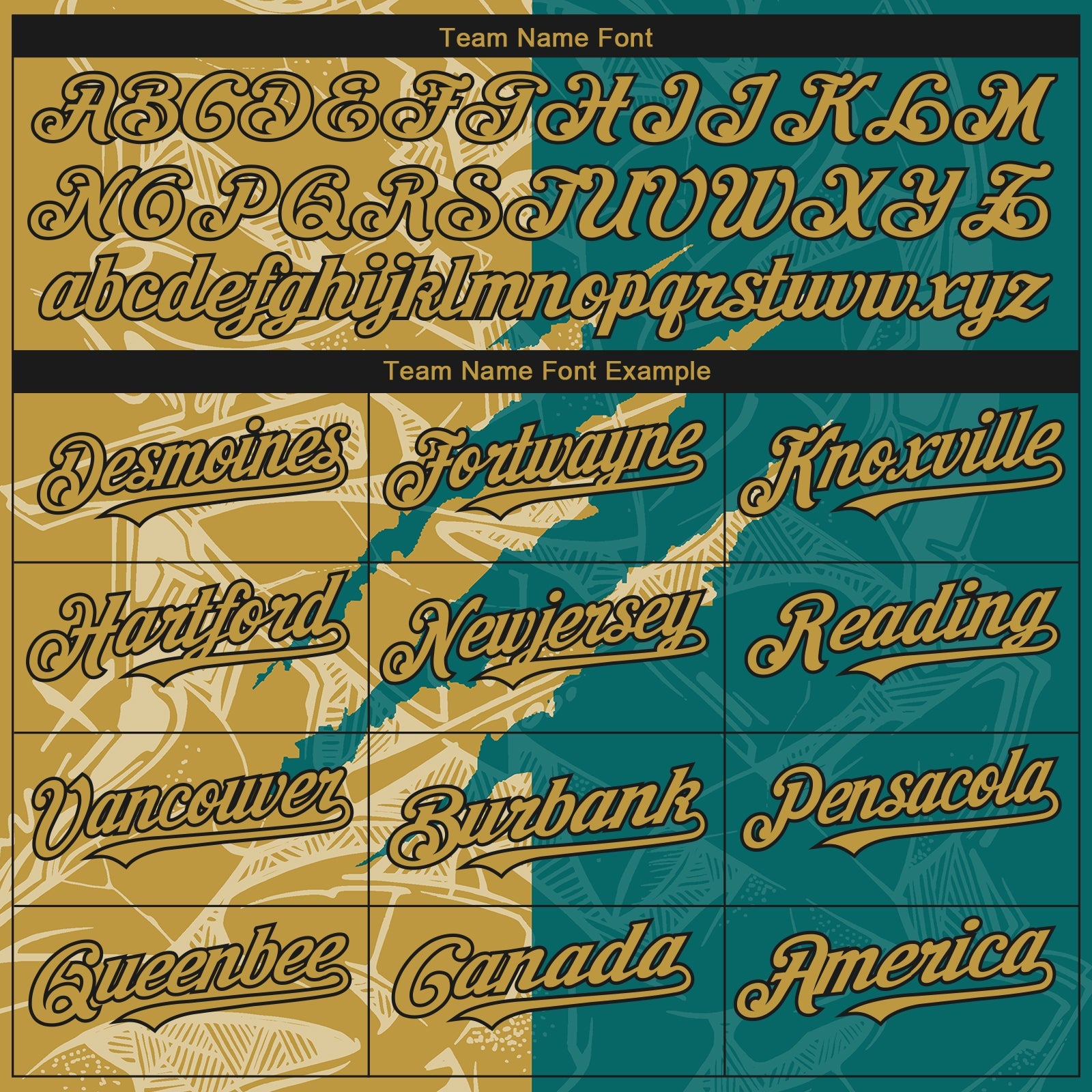 Custom Stitched Graffiti Pattern Old Gold Teal-Black 3D Scratch Sports Pullover Sweatshirt Hoodie view 3