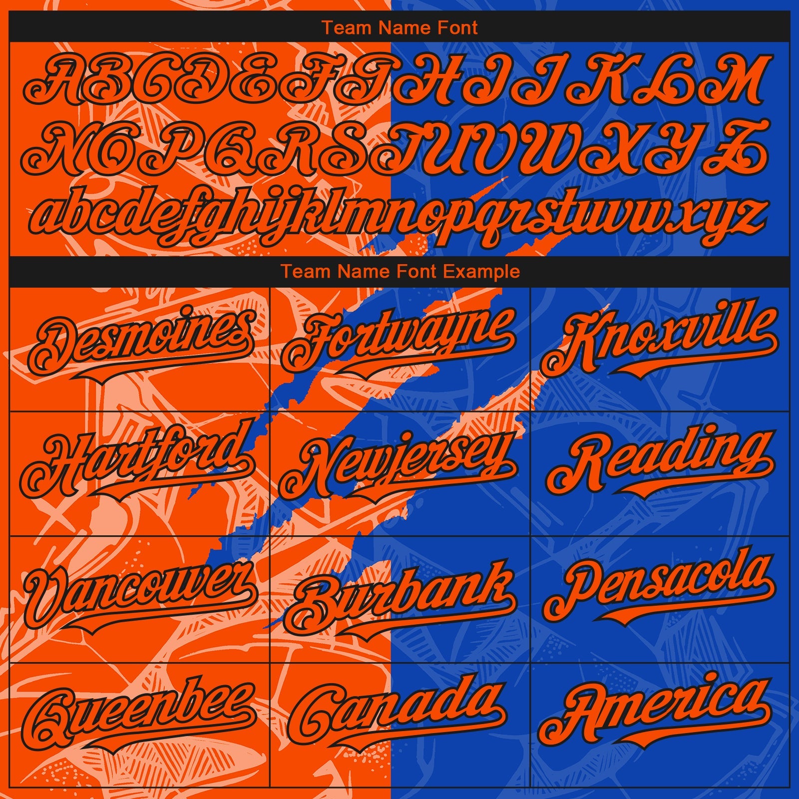 Custom Stitched Graffiti Pattern Orange Thunder Blue-Black 3D Scratch Sports Pullover Sweatshirt Hoodie view 3