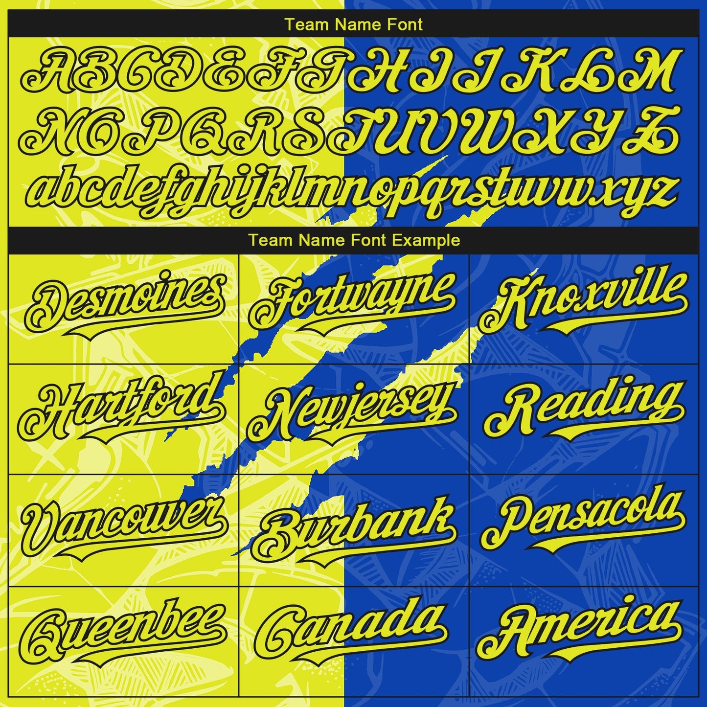 Custom Stitched Graffiti Pattern Neon Yellow Thunder Blue-Black 3D Scratch Sports Pullover Sweatshirt Hoodie view 3