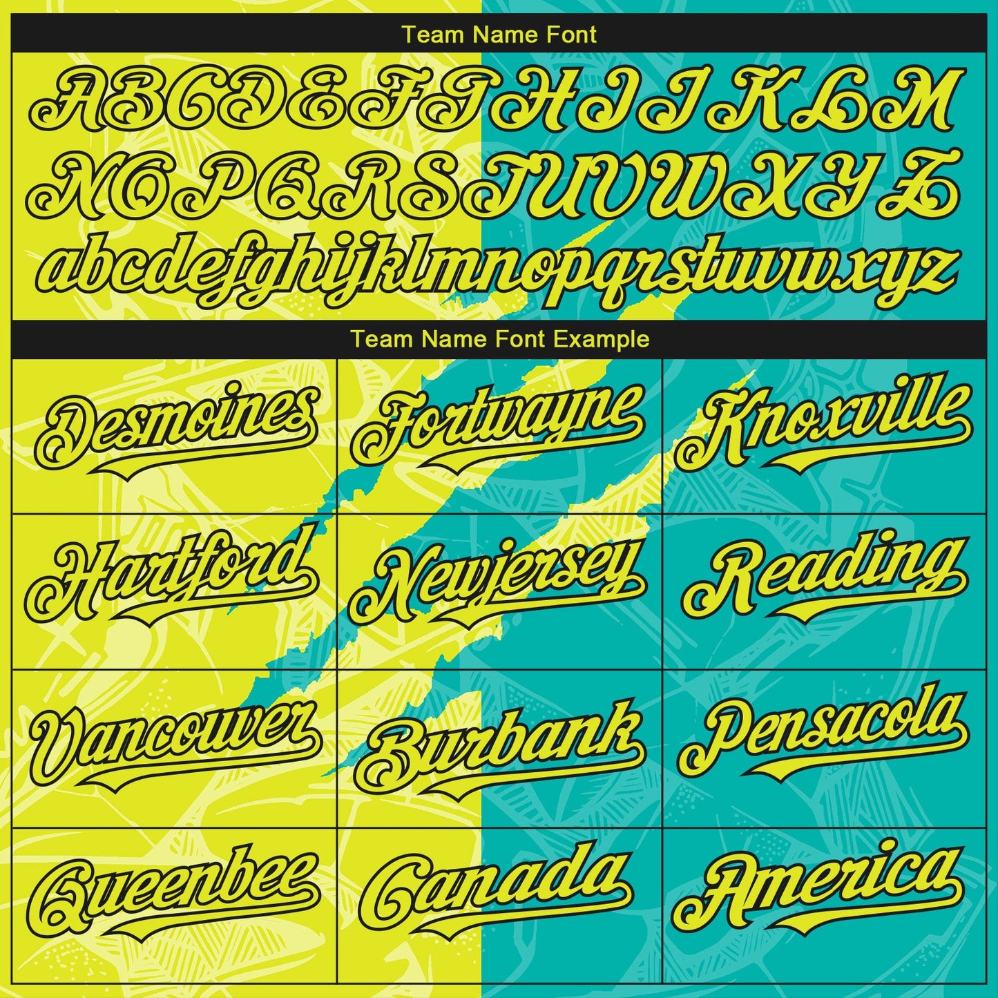 Custom Stitched Graffiti Pattern Neon Yellow Aqua-Black 3D Scratch Sports Pullover Sweatshirt Hoodie view 3