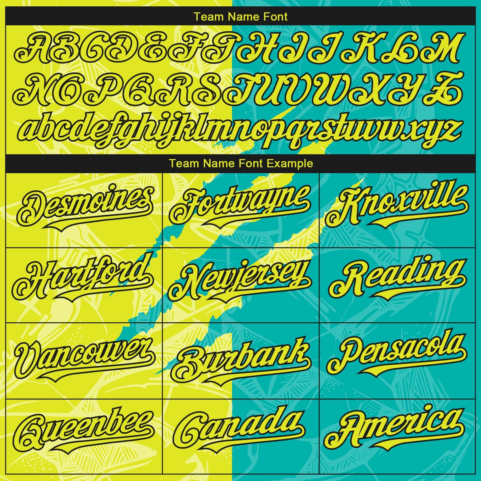 Custom Stitched Graffiti Pattern Neon Yellow Aqua-Black 3D Scratch Sports Pullover Sweatshirt Hoodie view 3