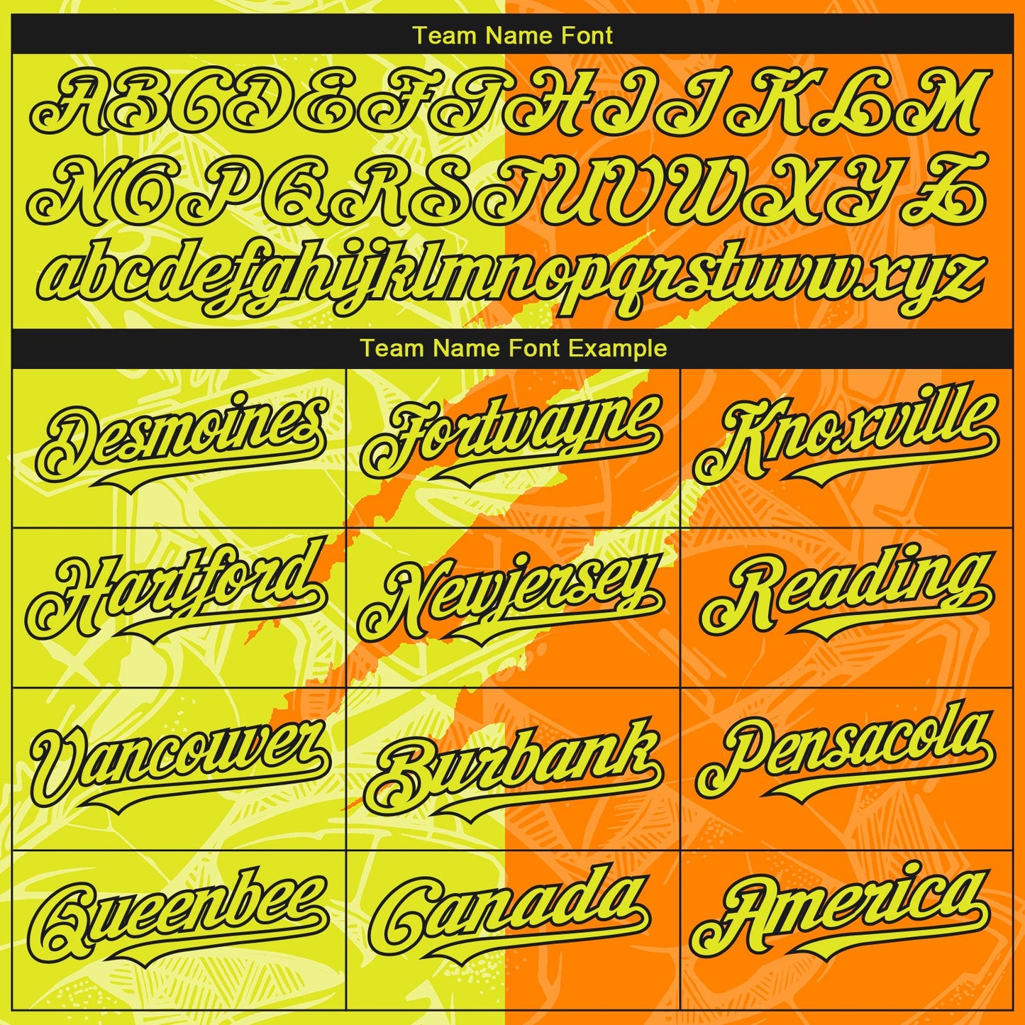 Custom Stitched Graffiti Pattern Neon Yellow Bay Orange-Black 3D Scratch Sports Pullover Sweatshirt Hoodie view 3