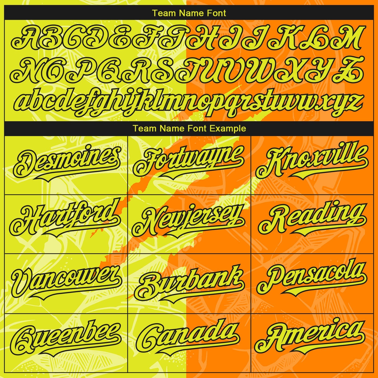 Custom Stitched Graffiti Pattern Neon Yellow Bay Orange-Black 3D Scratch Sports Pullover Sweatshirt Hoodie view 3