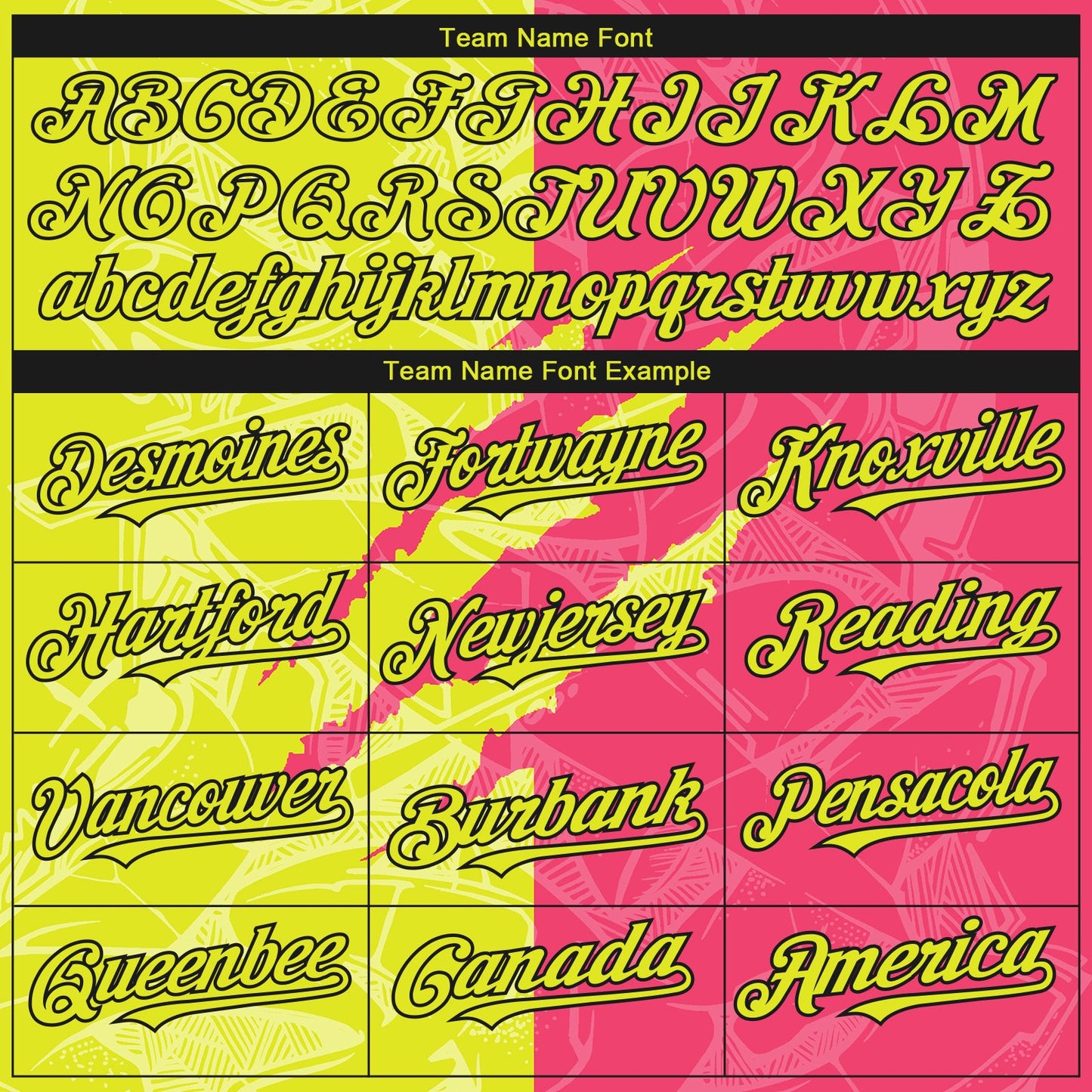 Custom Stitched Graffiti Pattern Neon Yellow Neon Pink-Black 3D Scratch Sports Pullover Sweatshirt Hoodie view 3