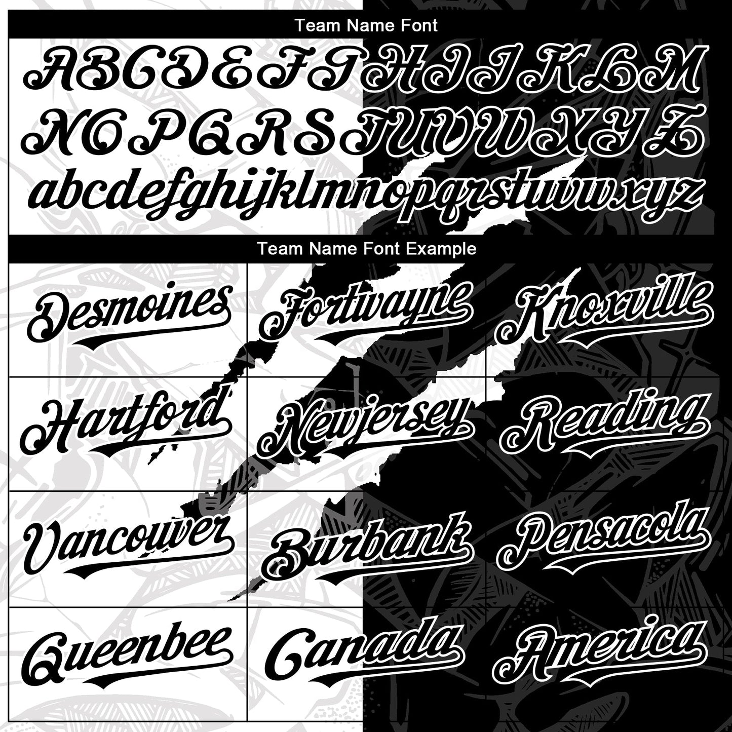 Custom Graffiti Pattern Black-White 3D Scratch Authentic Baseball Jersey view 4