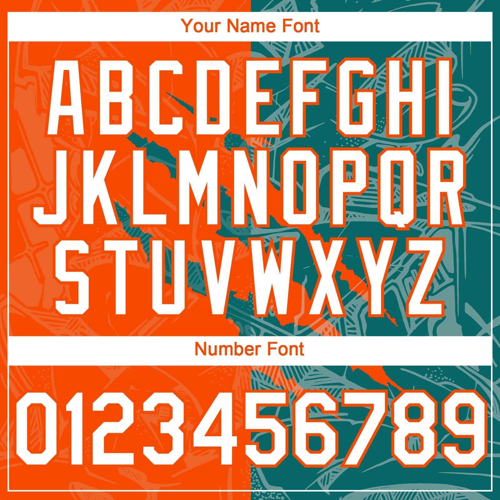Custom Graffiti Pattern White Orange-Teal 3D Scratch Authentic Baseball Jersey view 5