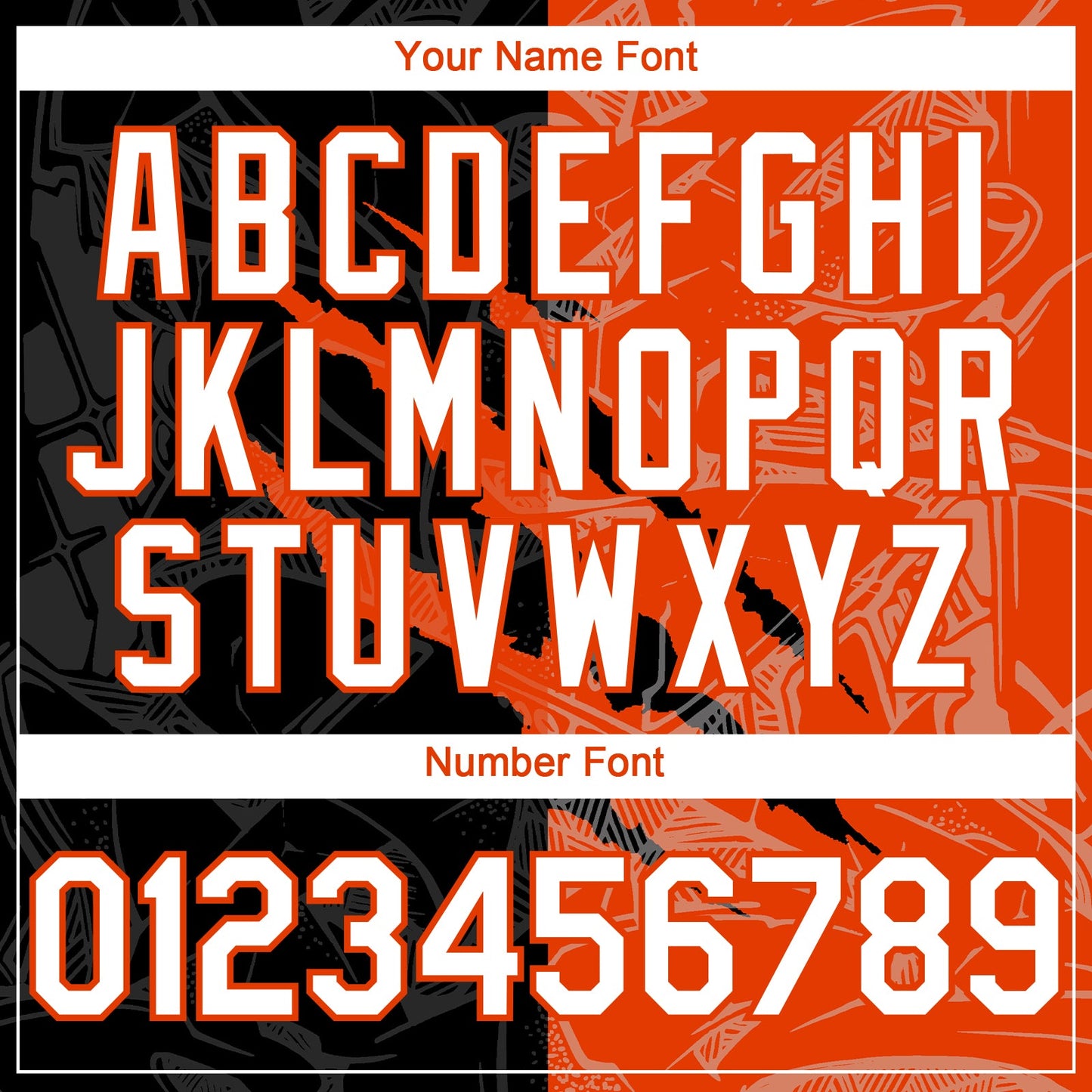 Custom Graffiti Pattern White Black-Orange 3D Scratch Authentic Baseball Jersey view 5