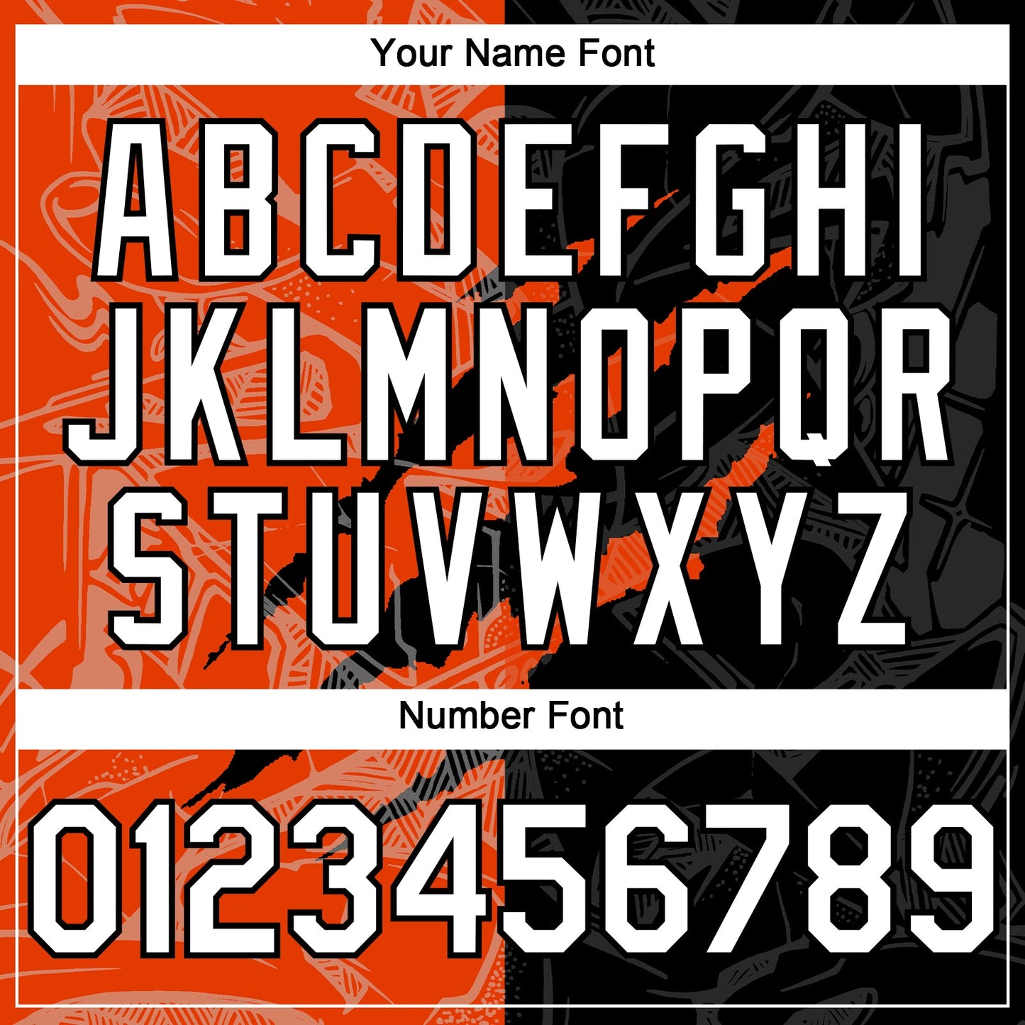 Custom Graffiti Pattern White Black-Orange 3D Scratch Authentic Baseball Jersey view 5