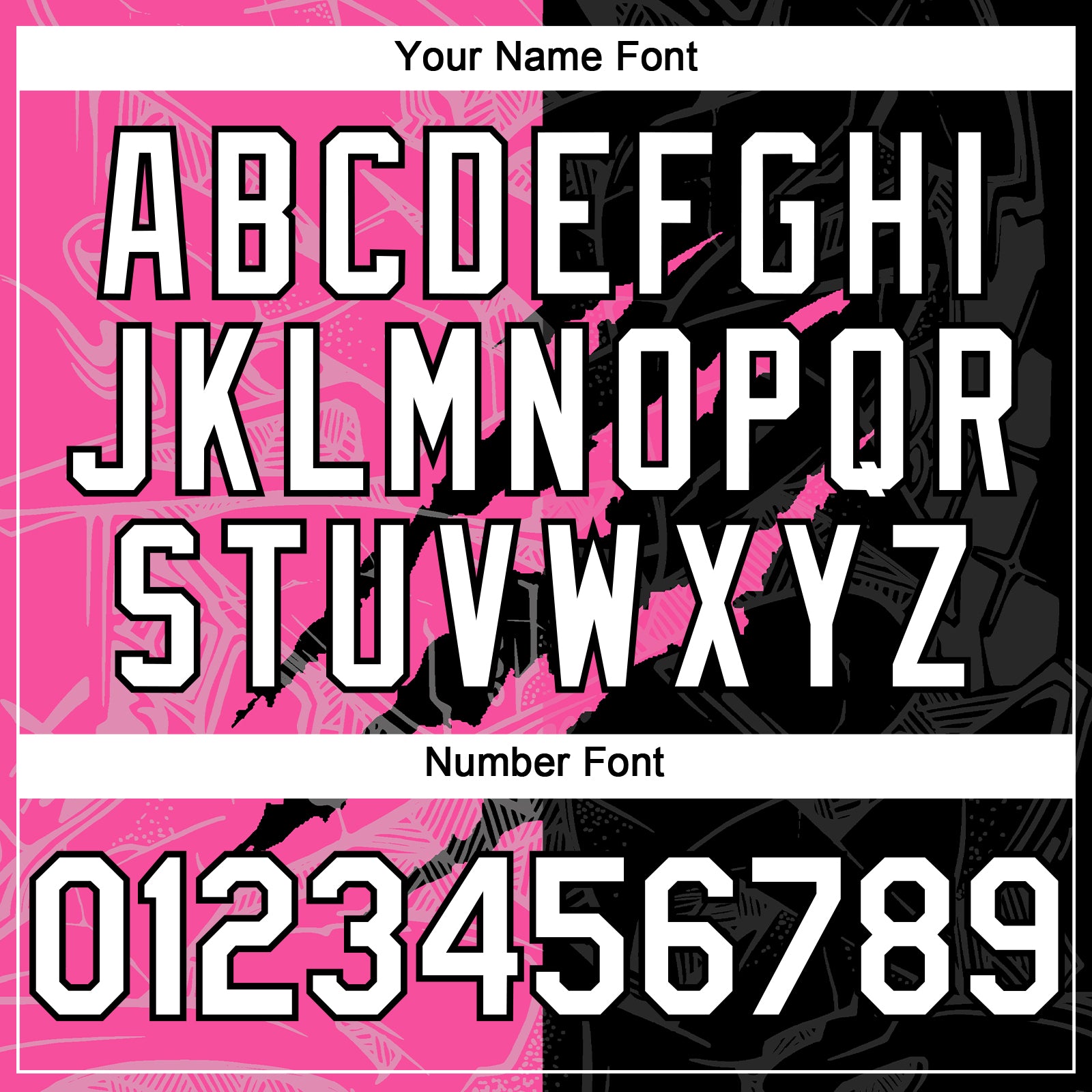 Custom Graffiti Pattern White Black-Pink 3D Scratch Authentic Baseball Jersey view 5